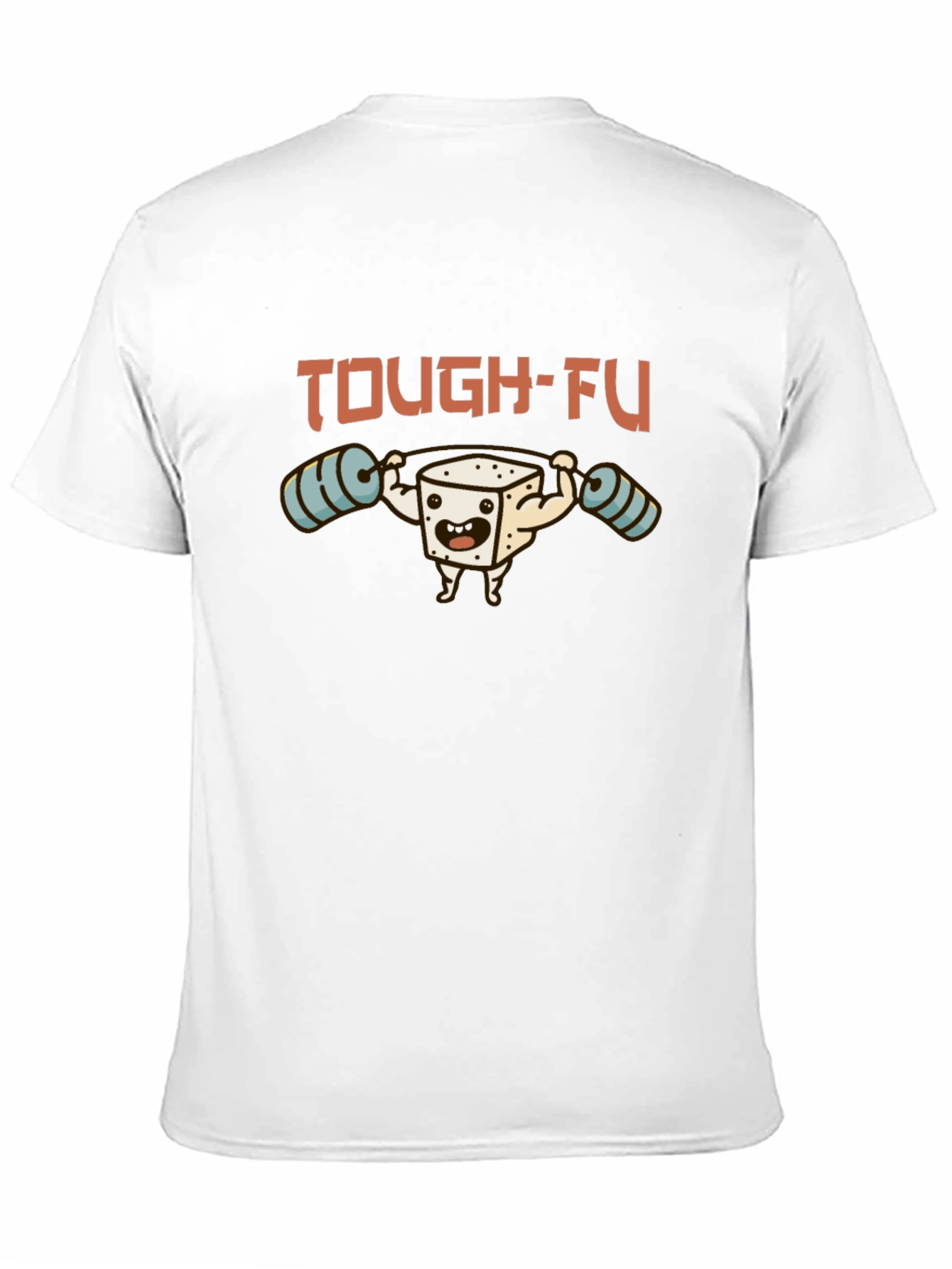 Tough-Fu T-Shirt - Weightlifting Tofu Design