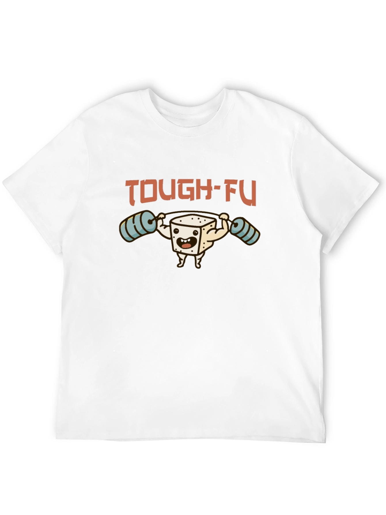 Tough-Fu T-Shirt - Weightlifting Tofu Design