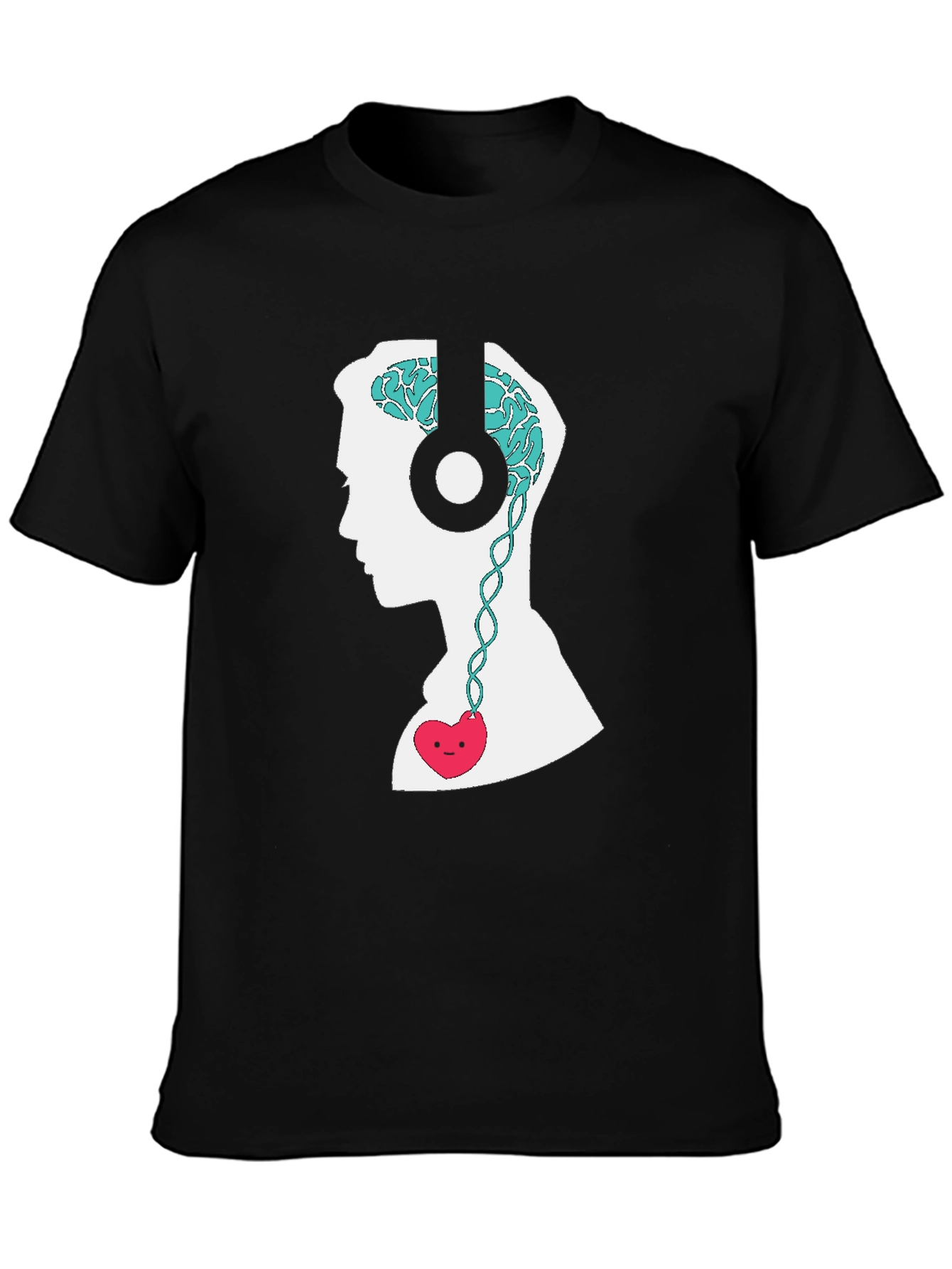 Brain & Heart Music T-Shirt - Stylish Graphic Tee