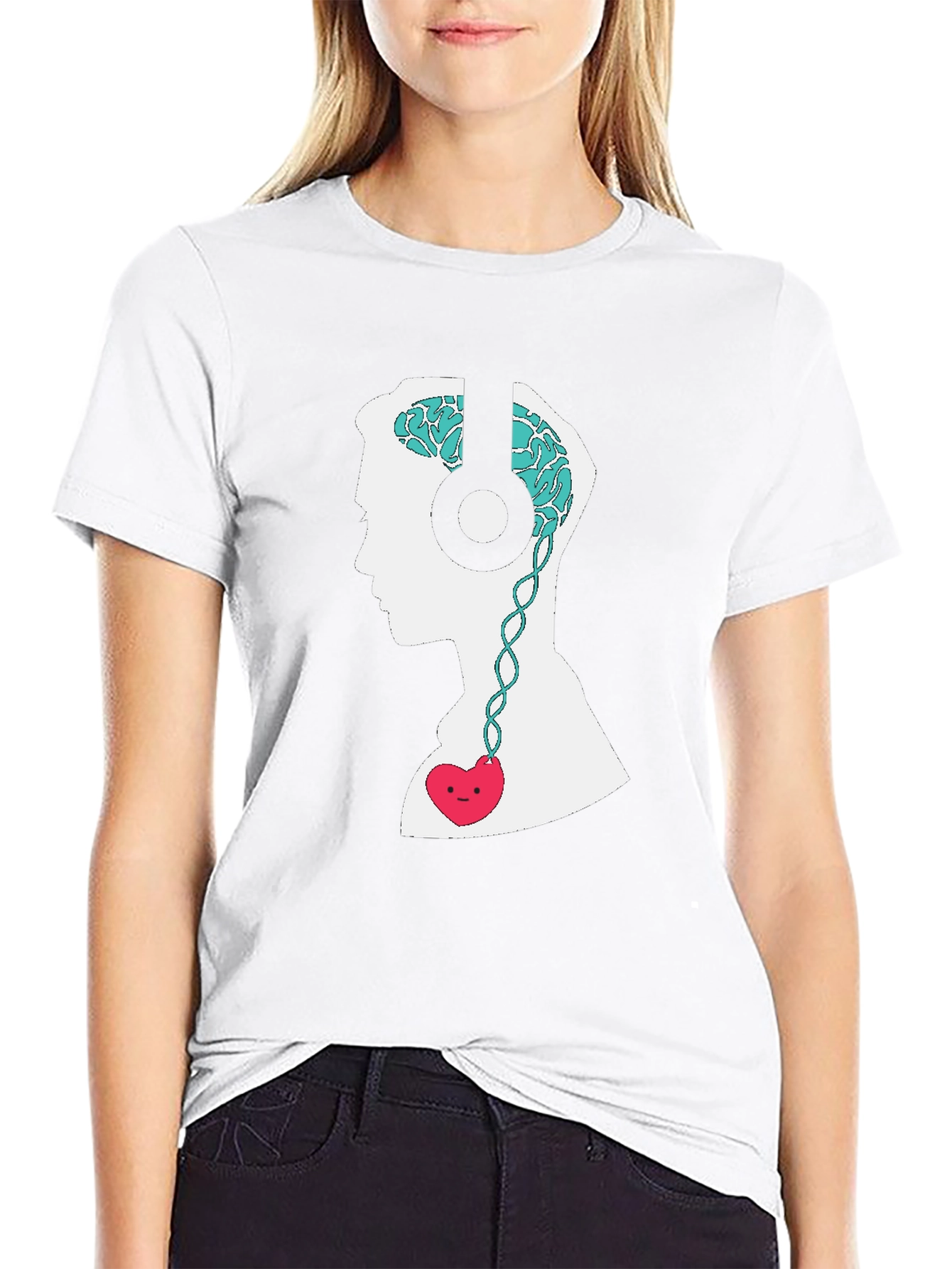 Brain & Heart Music T-Shirt - Stylish Graphic Tee