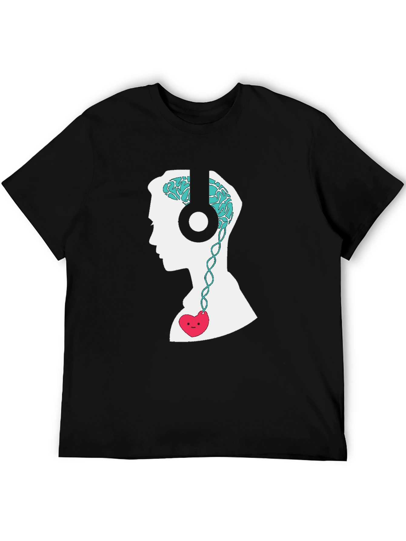 Brain & Heart Music T-Shirt - Stylish Graphic Tee