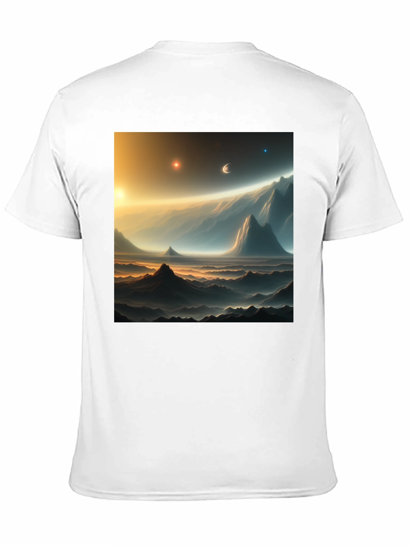 Cosmic Landscape Graphic Tee - Black