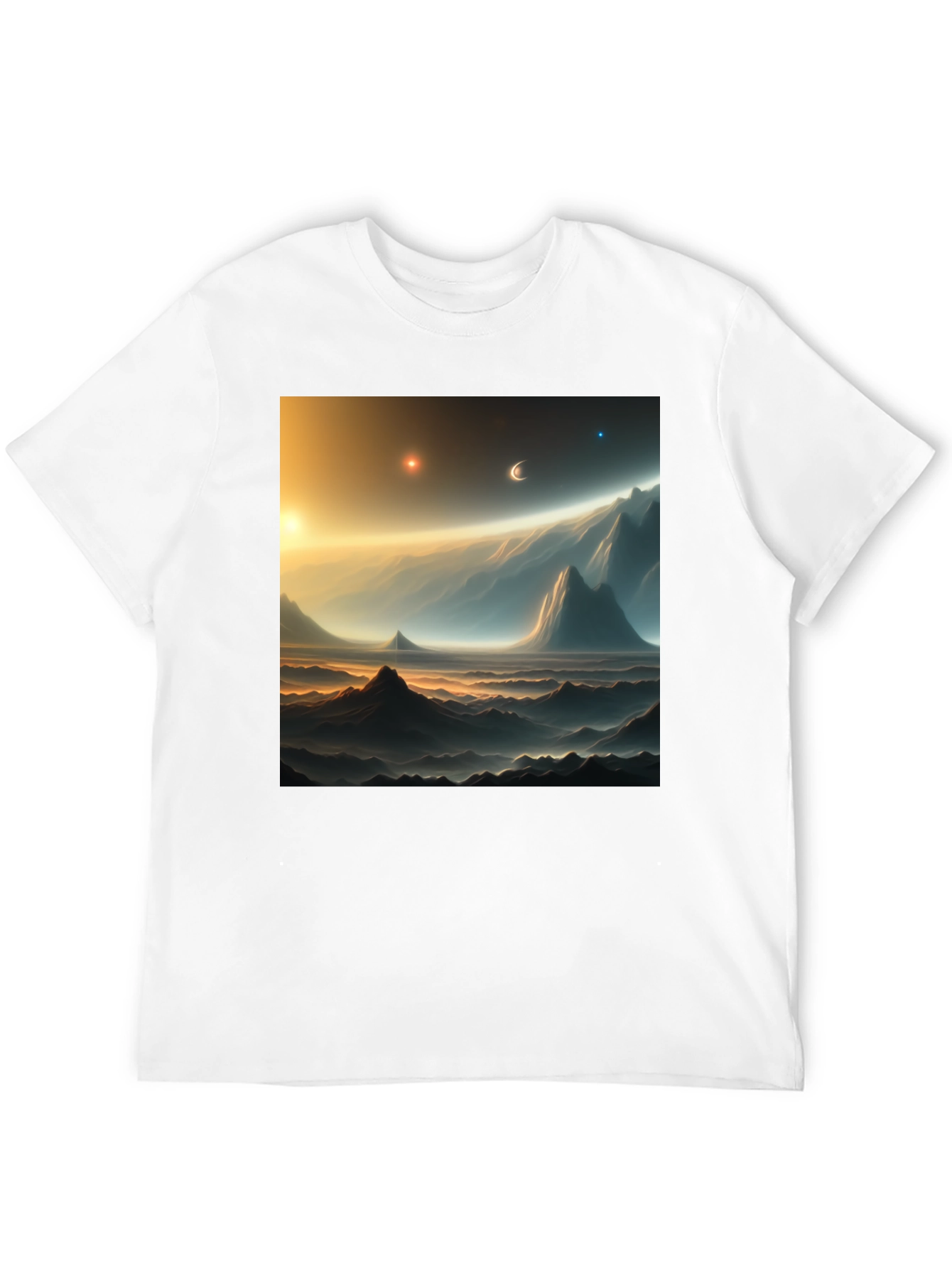 Cosmic Landscape Graphic Tee - Black