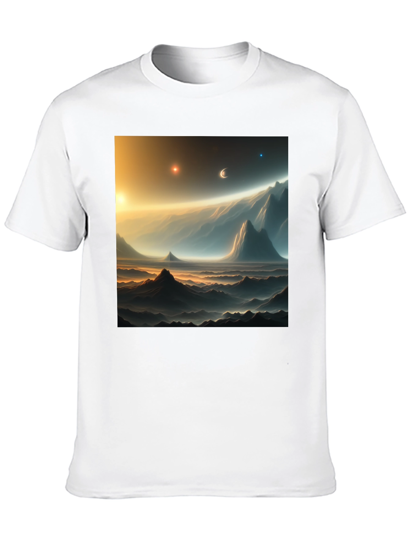 Cosmic Landscape Graphic Tee - Black