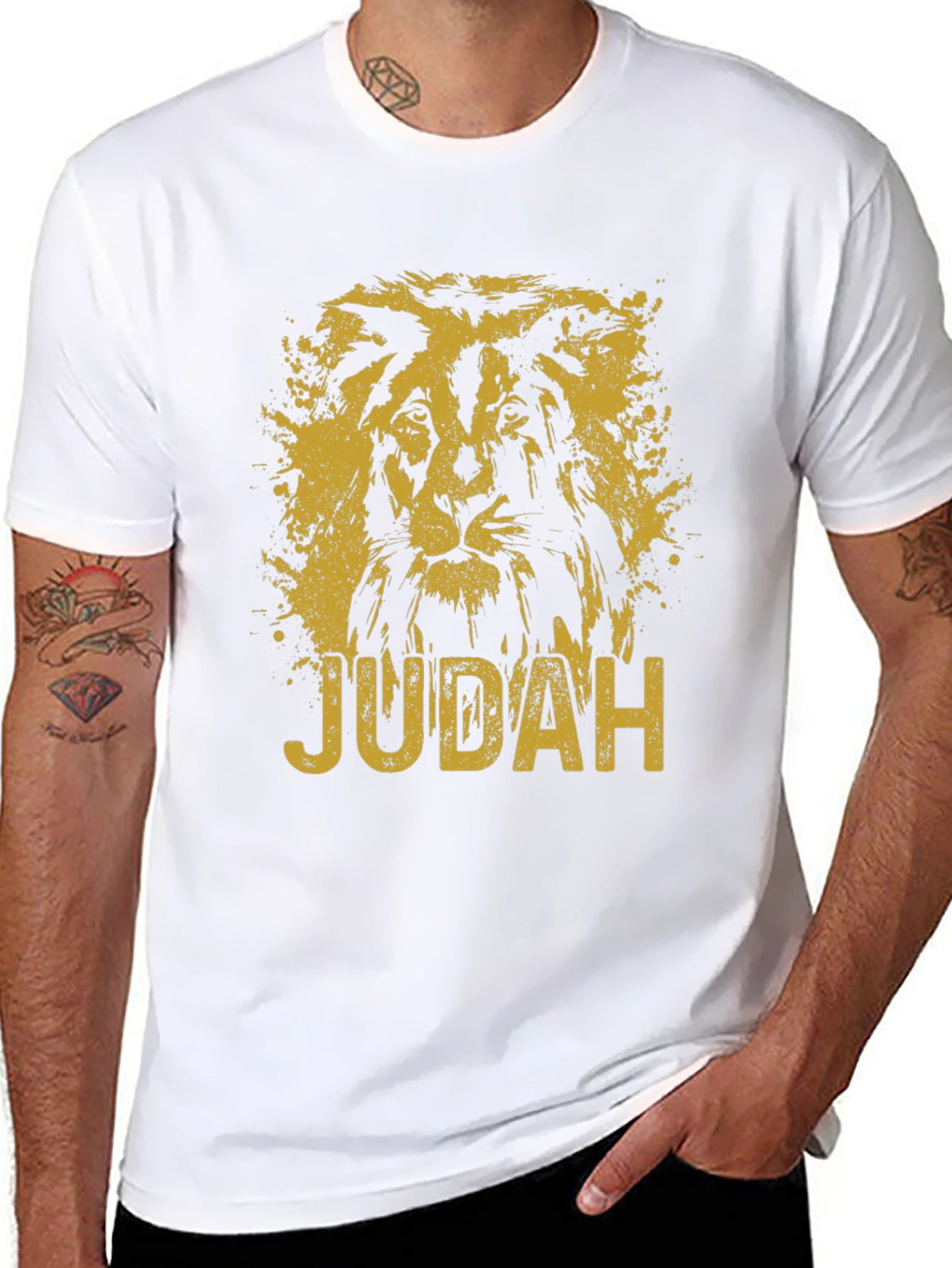 Lion of Judah Graphic Tee - Black Cotton T-Shirt