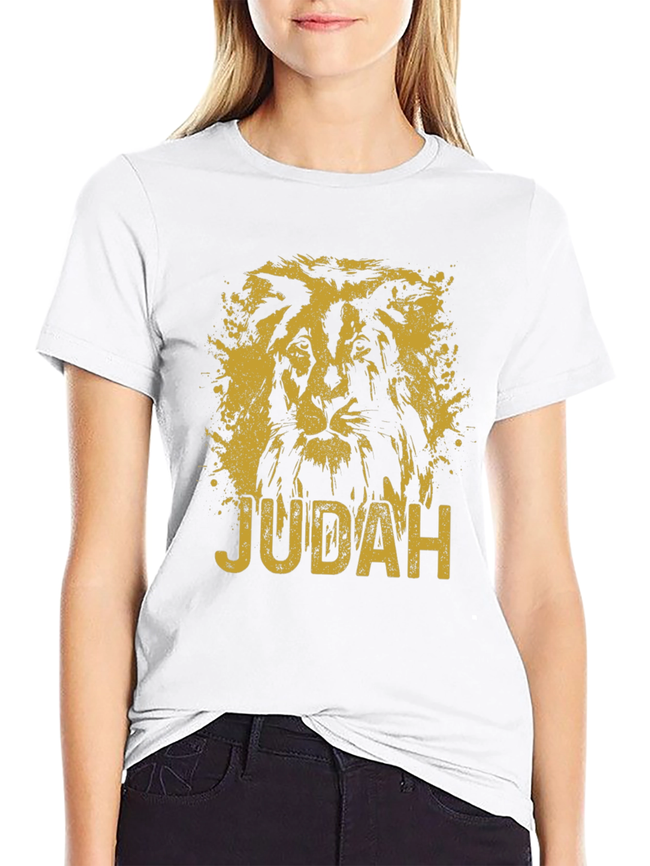 Lion of Judah Graphic Tee - Black Cotton T-Shirt