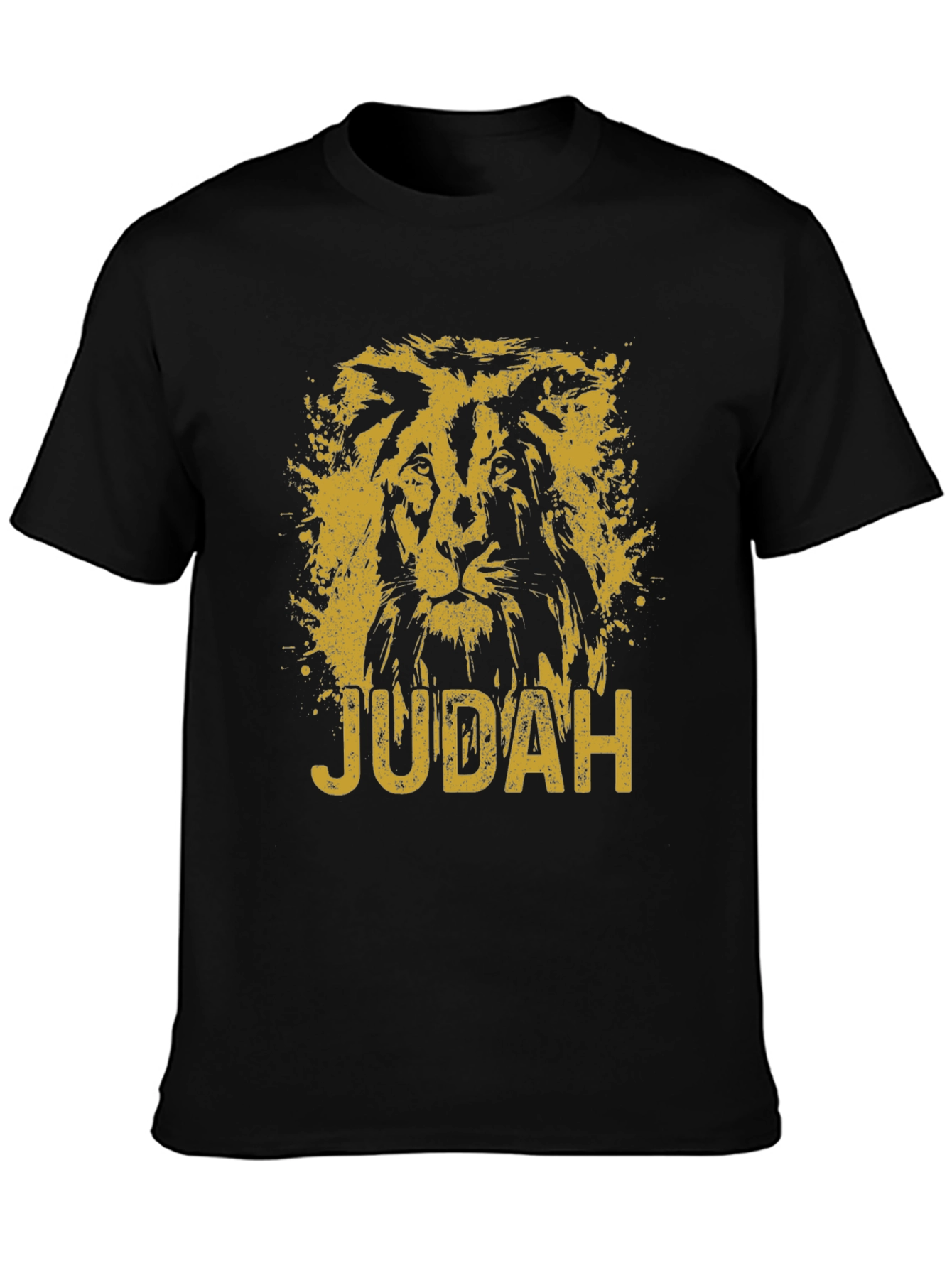 Lion of Judah Graphic Tee - Black Cotton T-Shirt