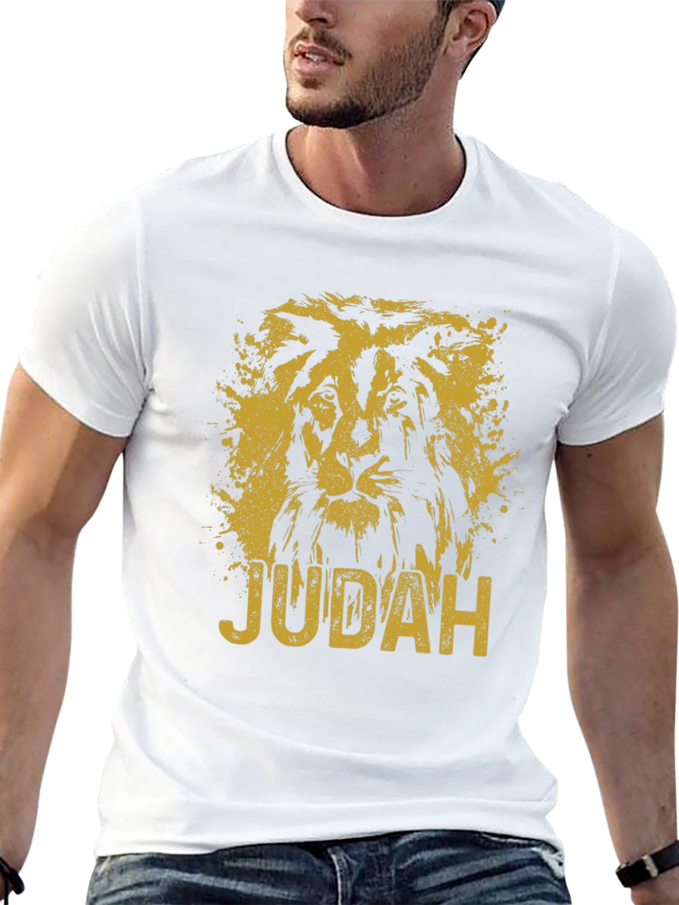 Lion of Judah Graphic Tee - Black Cotton T-Shirt