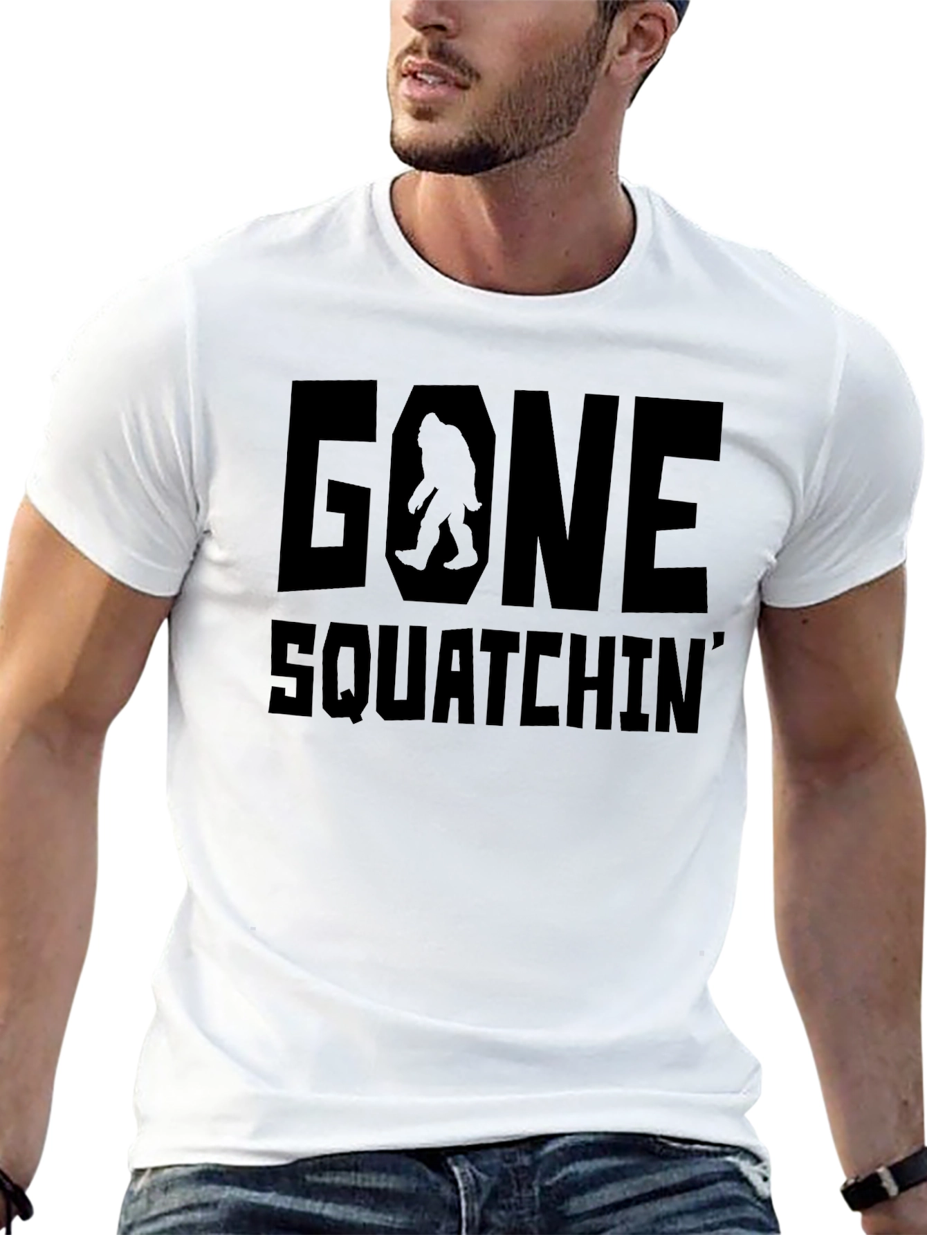 Gone Squatchin Bigfoot Graphic Tee