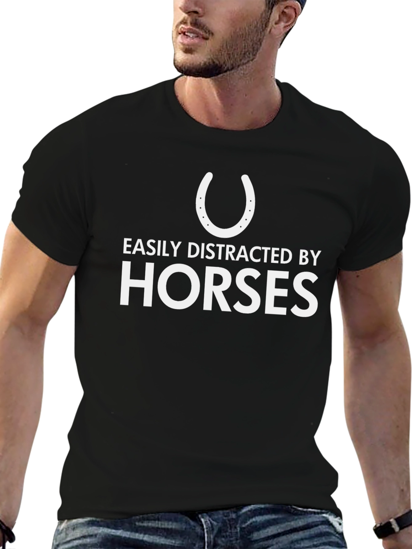 Easily Distracted by Horses Graphic Tee