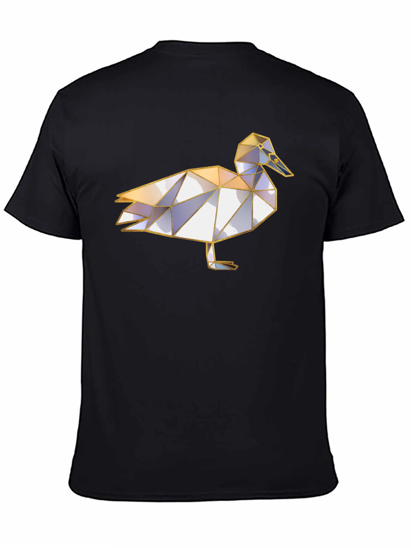 Geometric Duck Graphic Tee - Unique Animal Print Shirt