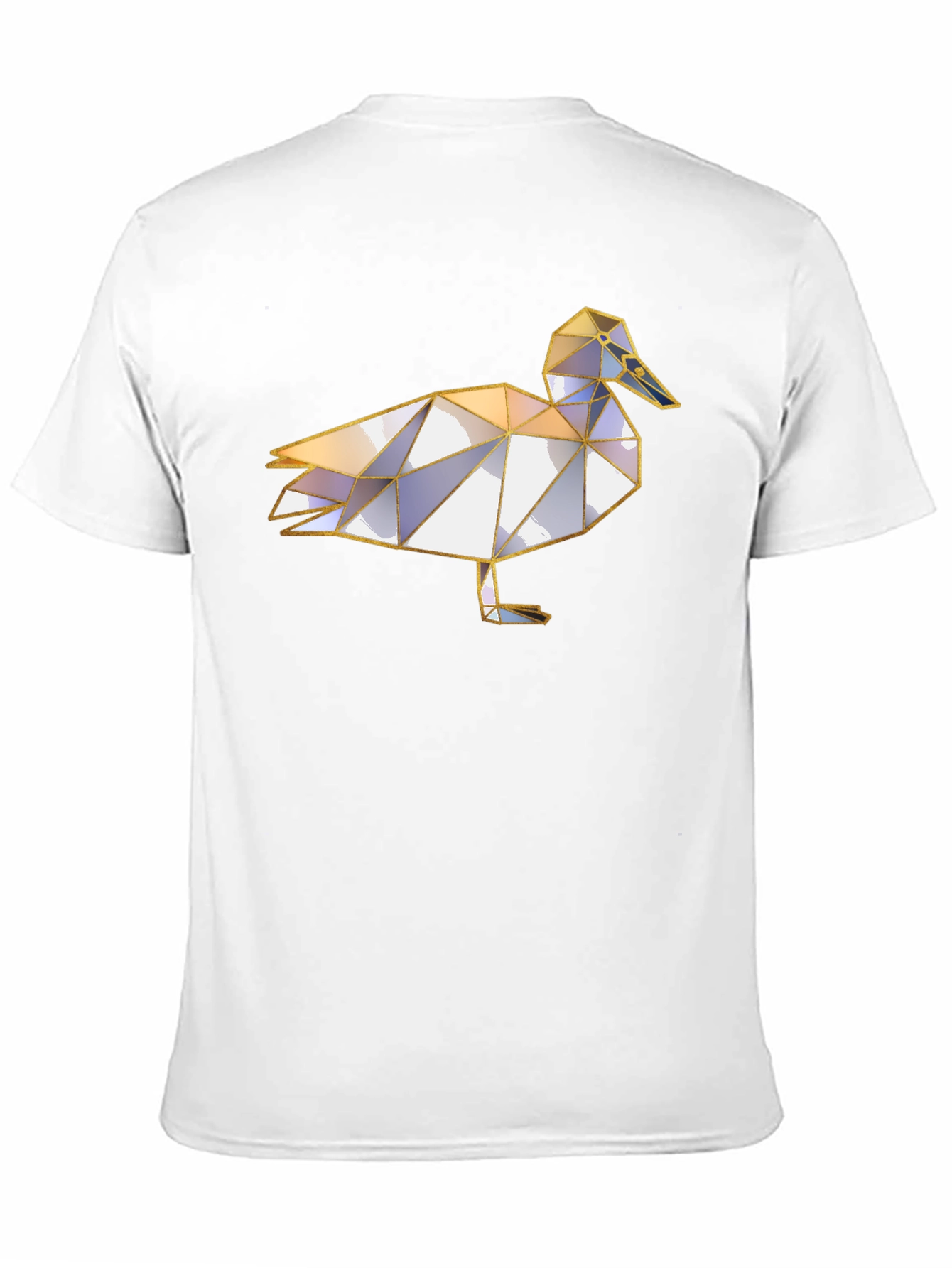 Geometric Duck Graphic Tee - Unique Animal Print Shirt