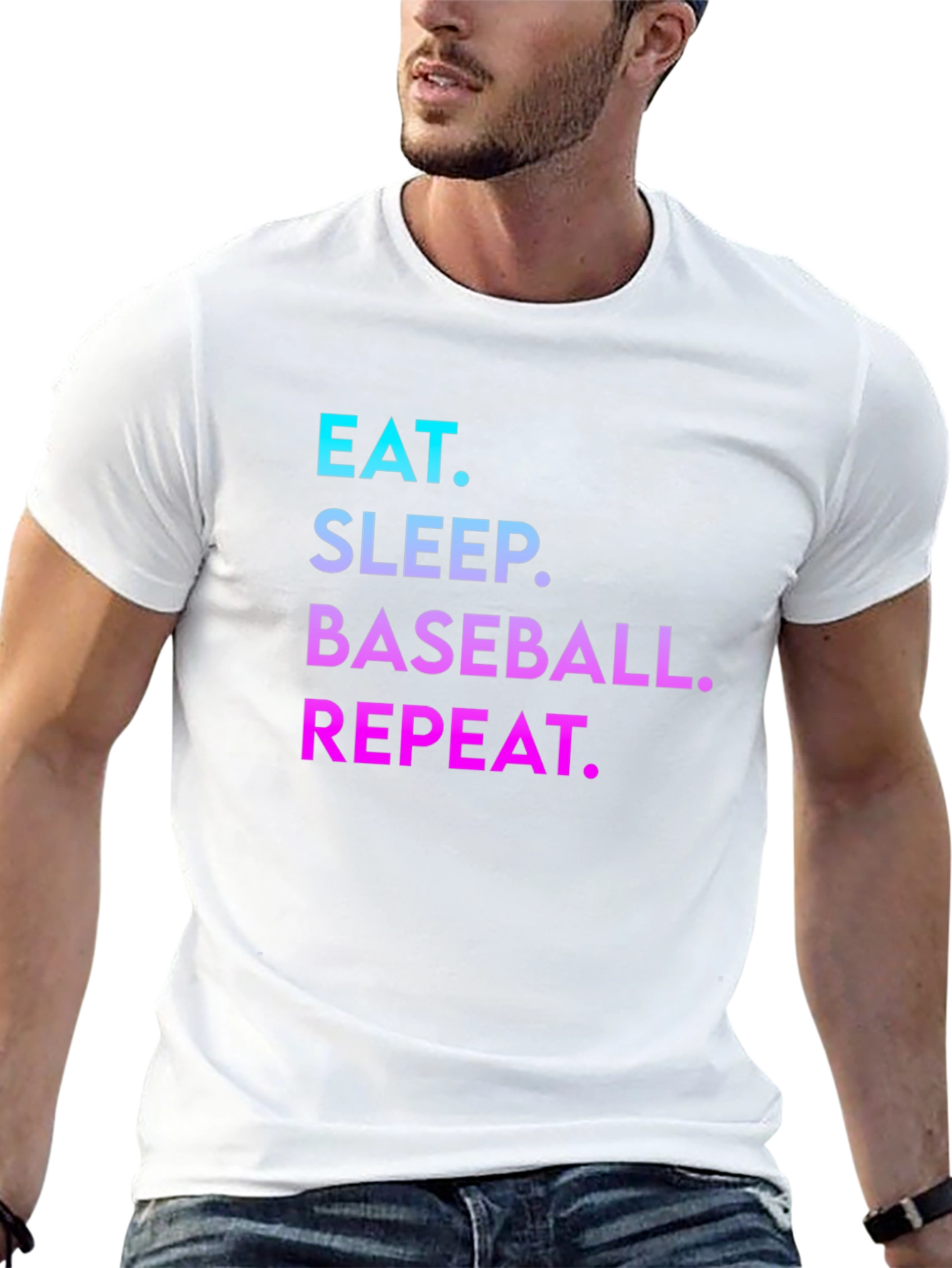 Eat Sleep Baseball Repeat Graphic Tee
