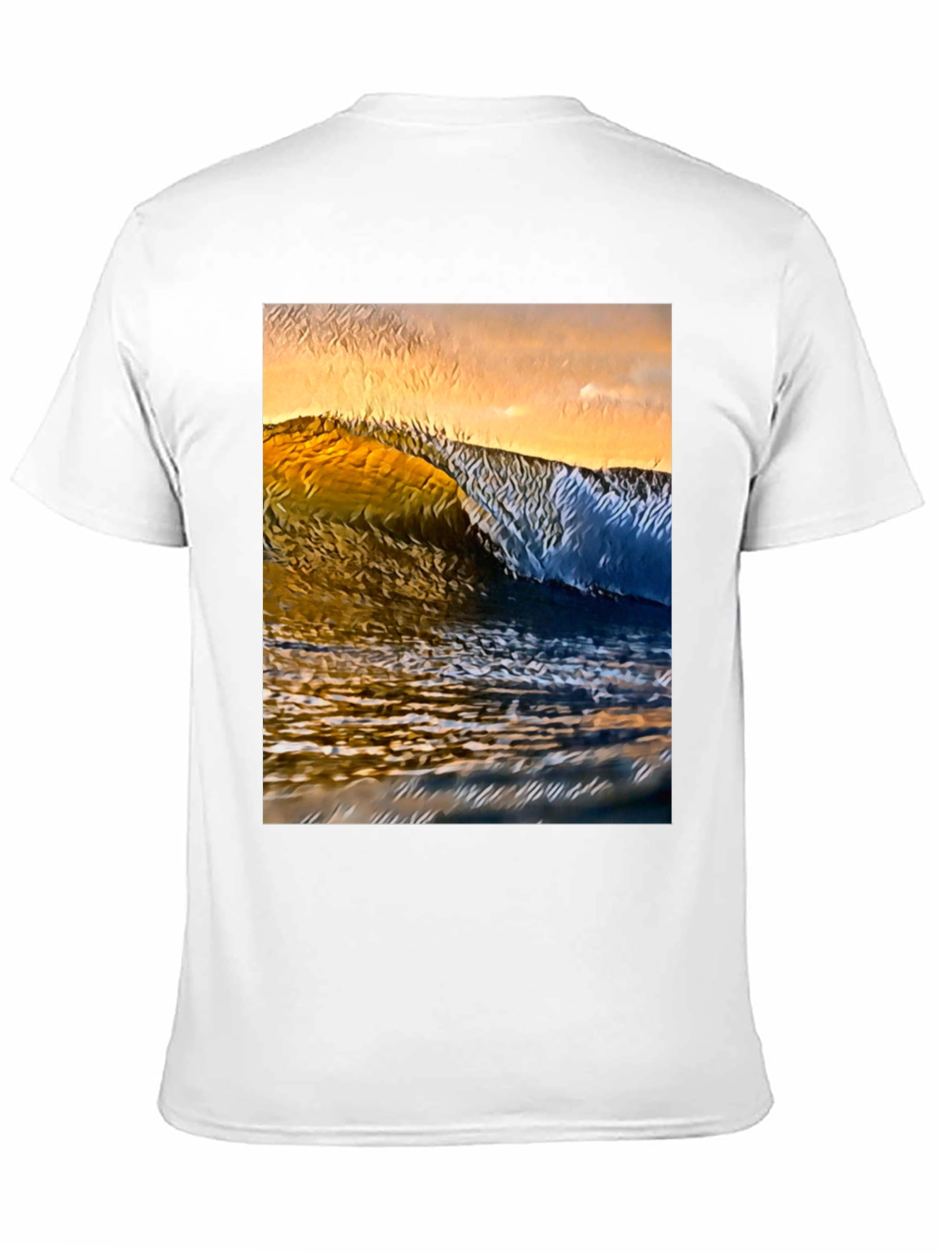 Ocean Wave Graphic Tee - Black