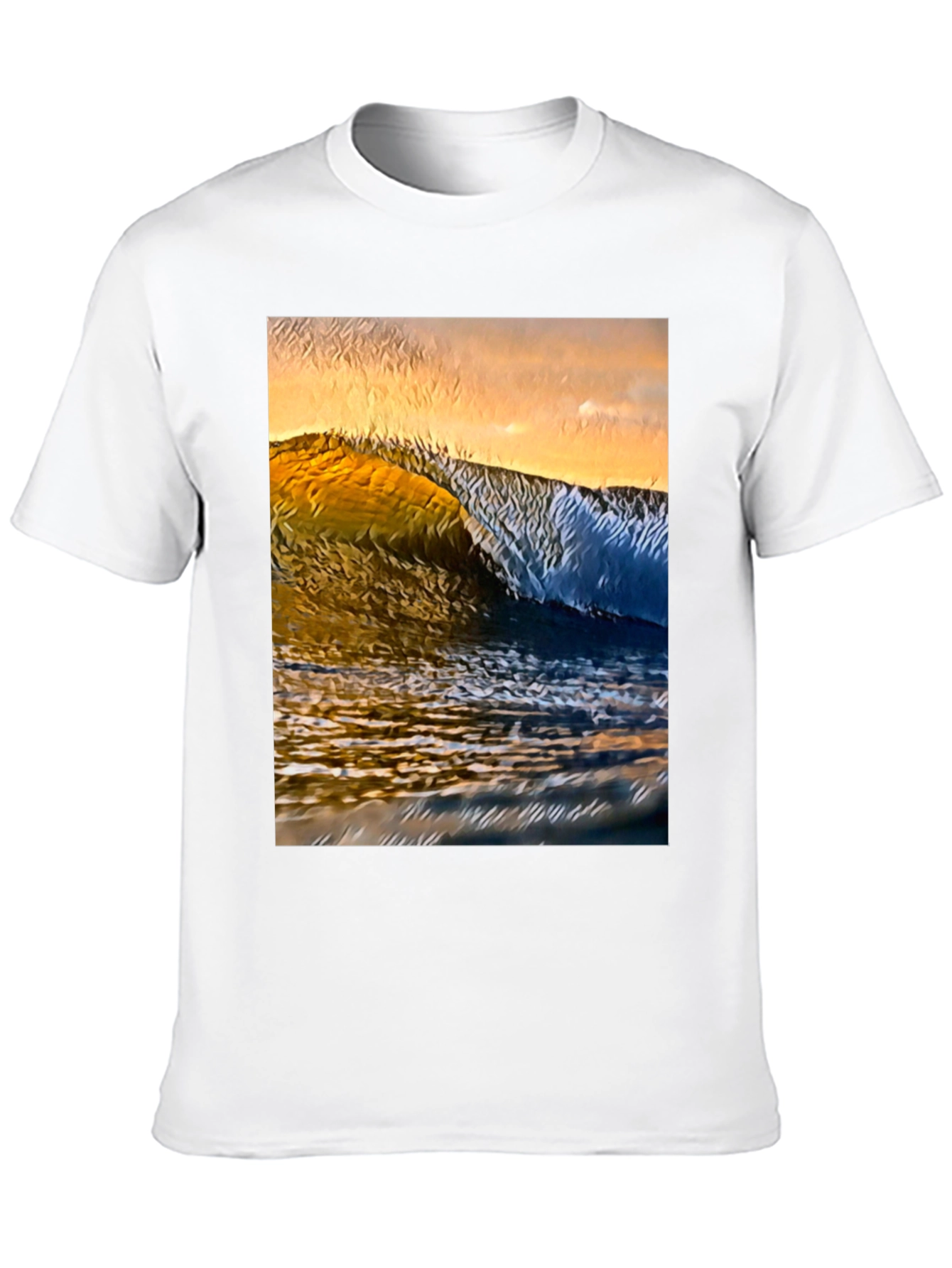 Ocean Wave Graphic Tee - Black