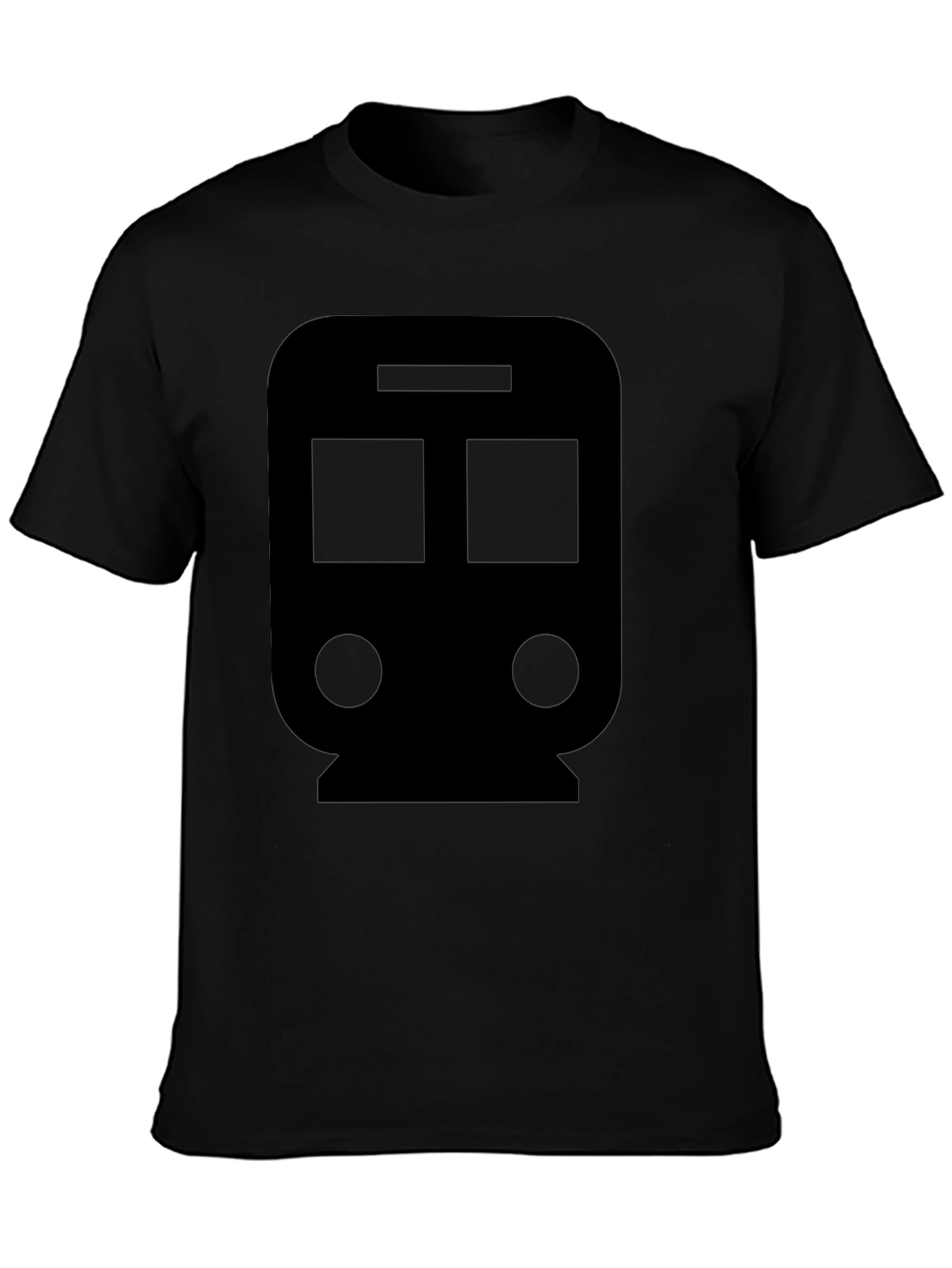 Train Graphic Tee - Black Cotton Blend