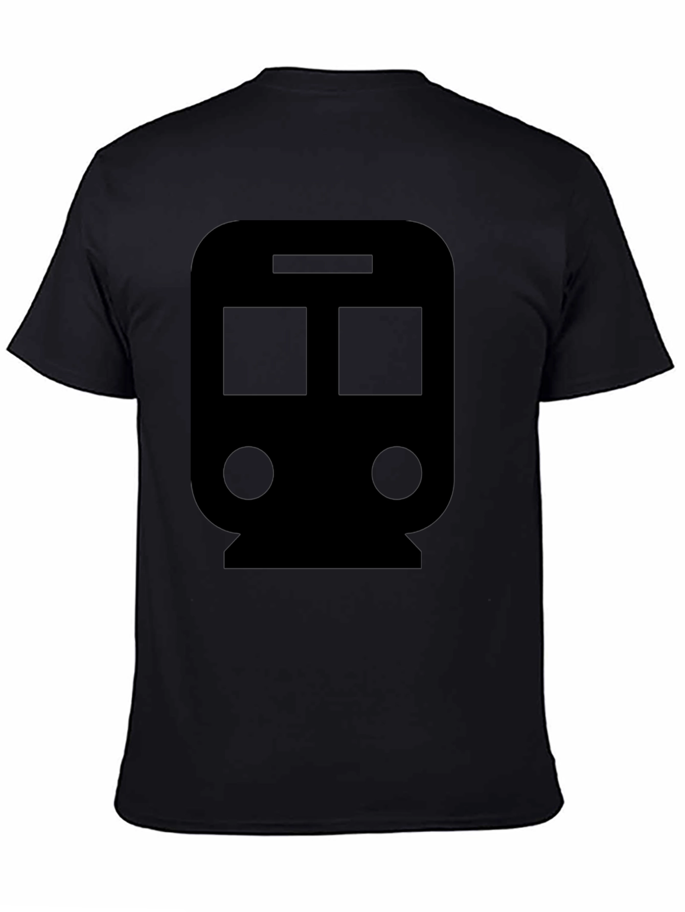 Train Graphic Tee - Black Cotton Blend