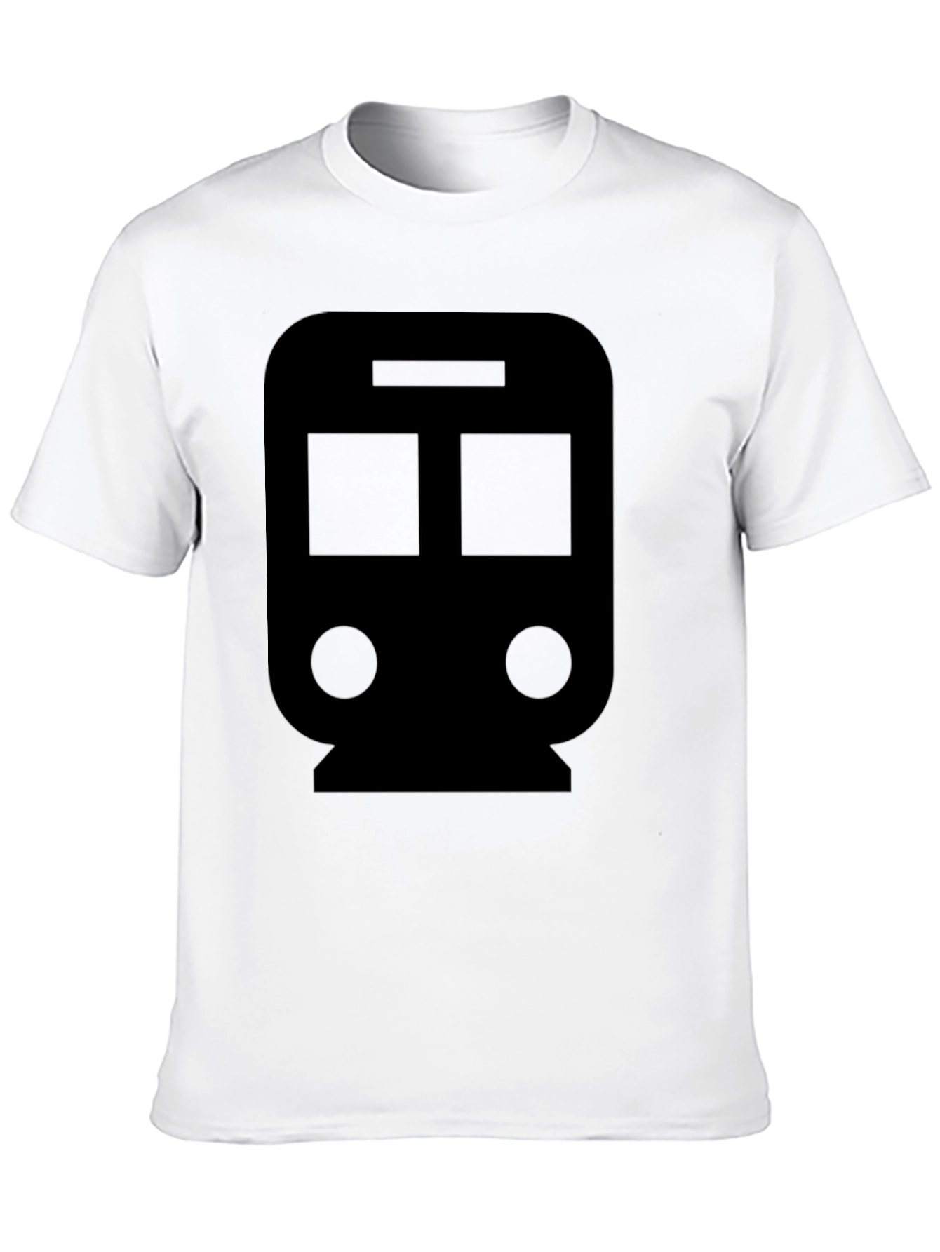 Train Graphic Tee - Black Cotton Blend