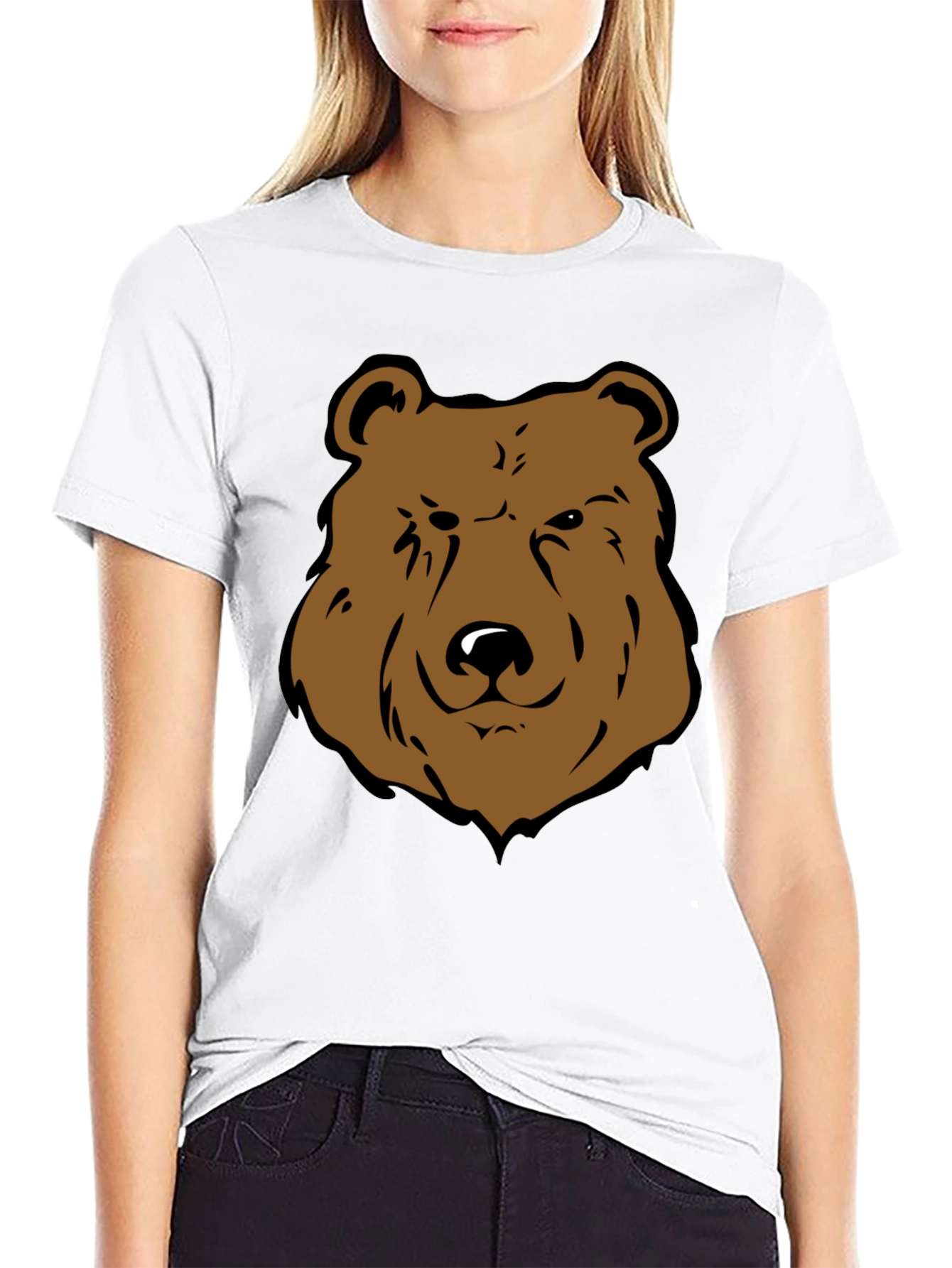 Cool Bear Graphic Tee - Black Cotton T-Shirt