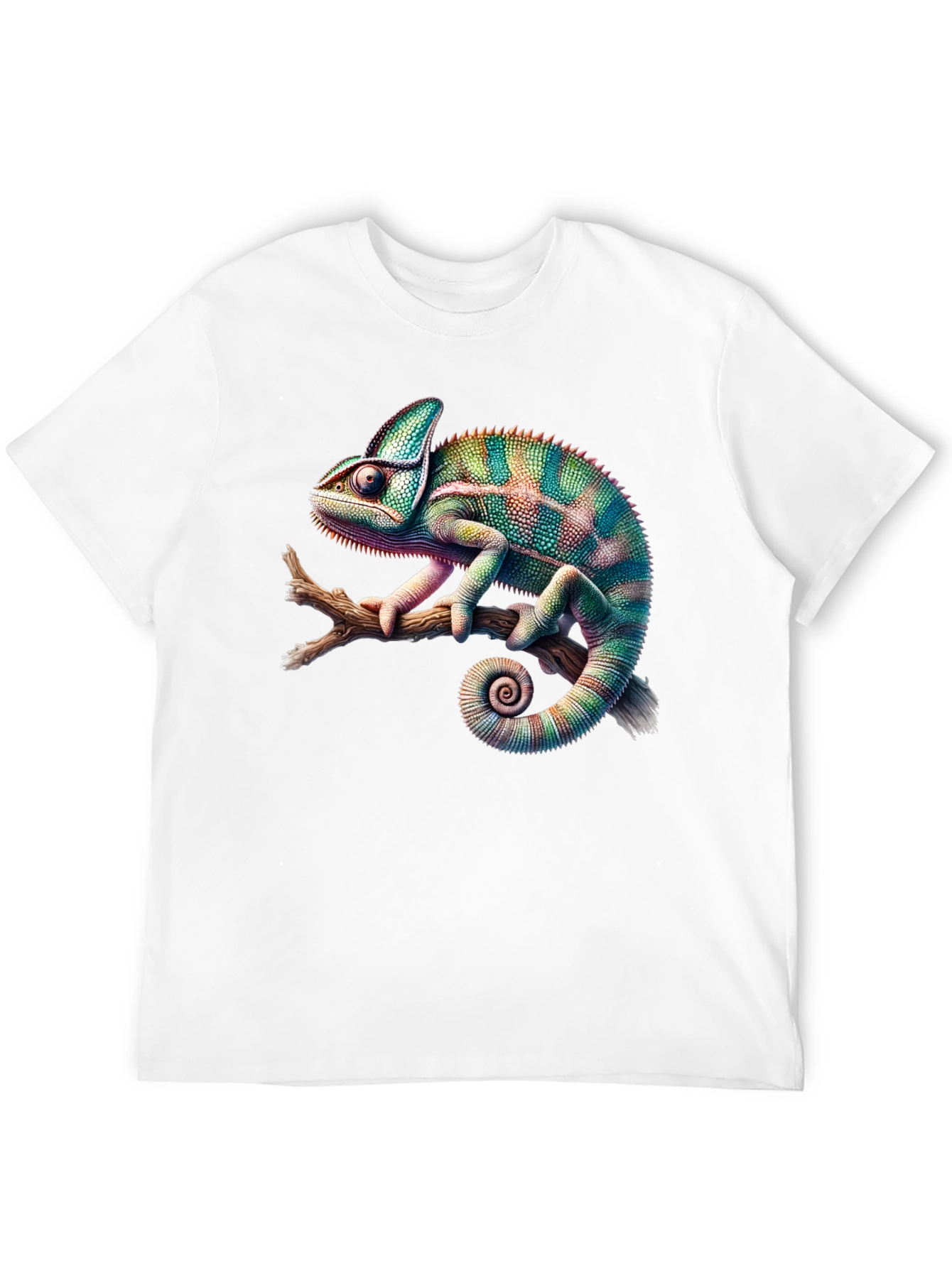 Chameleon Print Black T-Shirt