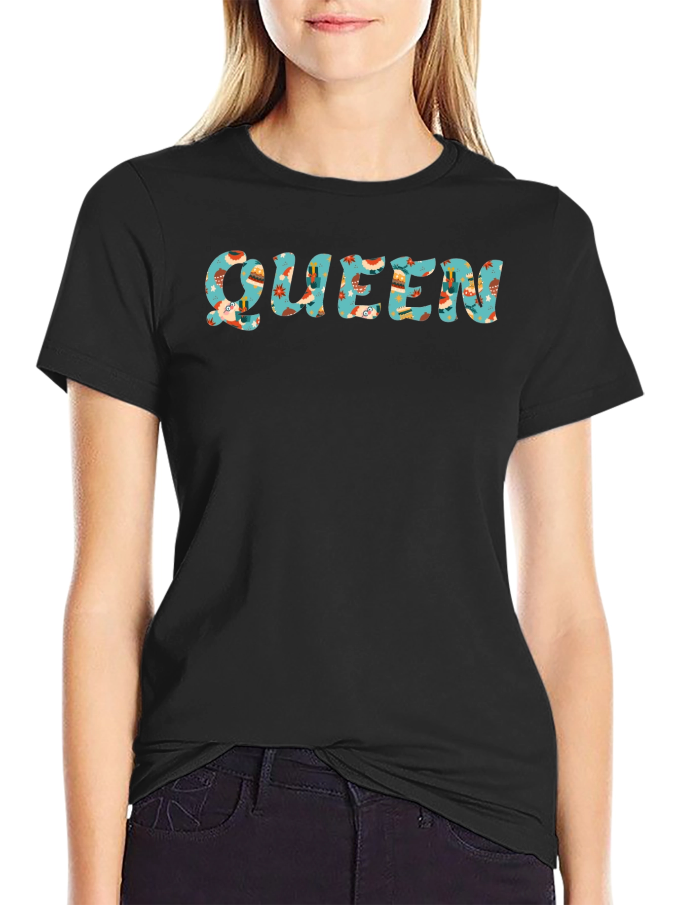 Queen Patterned Graphic Tee - Mens