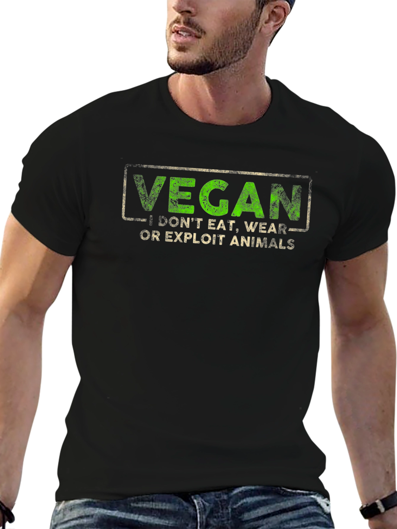 Vegan Statement Graphic Tee - Animal Rights Activist Shirt