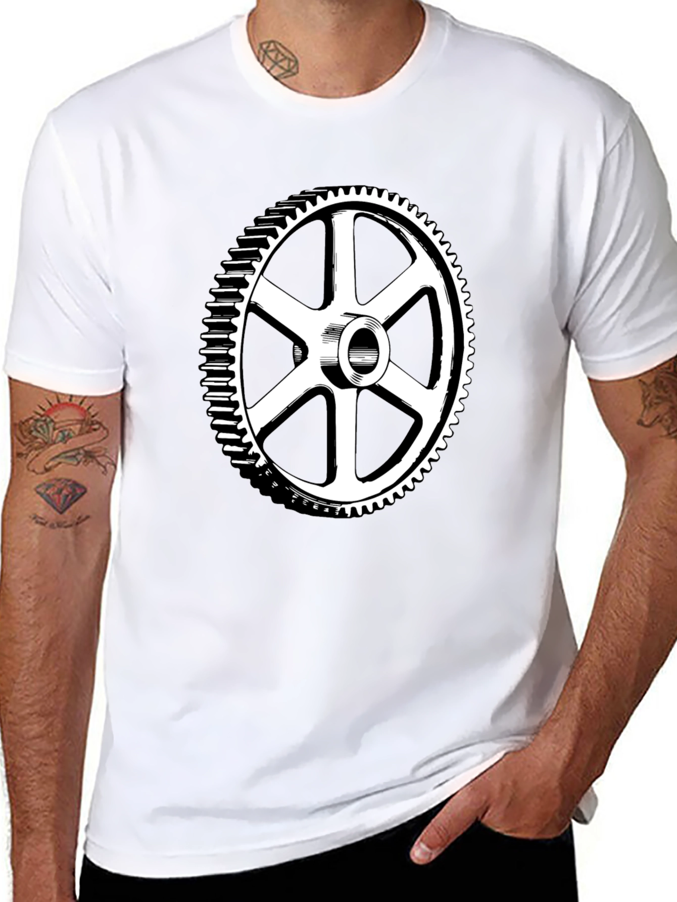 Gear Graphic Black T-Shirt