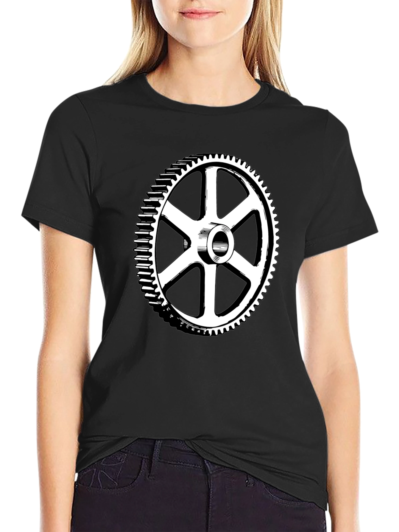 Gear Graphic Black T-Shirt