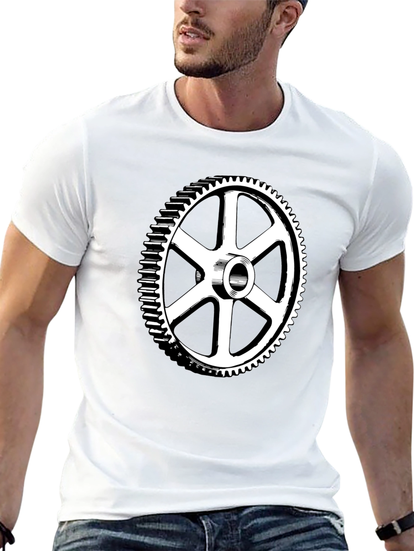 Gear Graphic Black T-Shirt