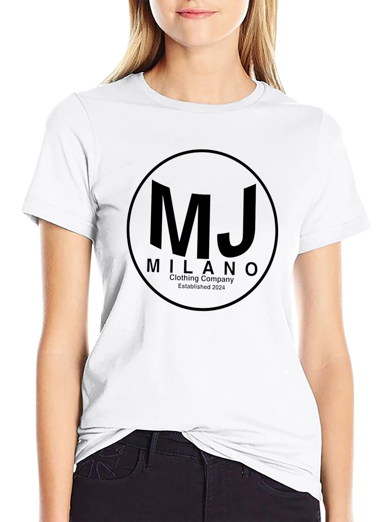MJ Milano Black T-Shirt - Modern Style