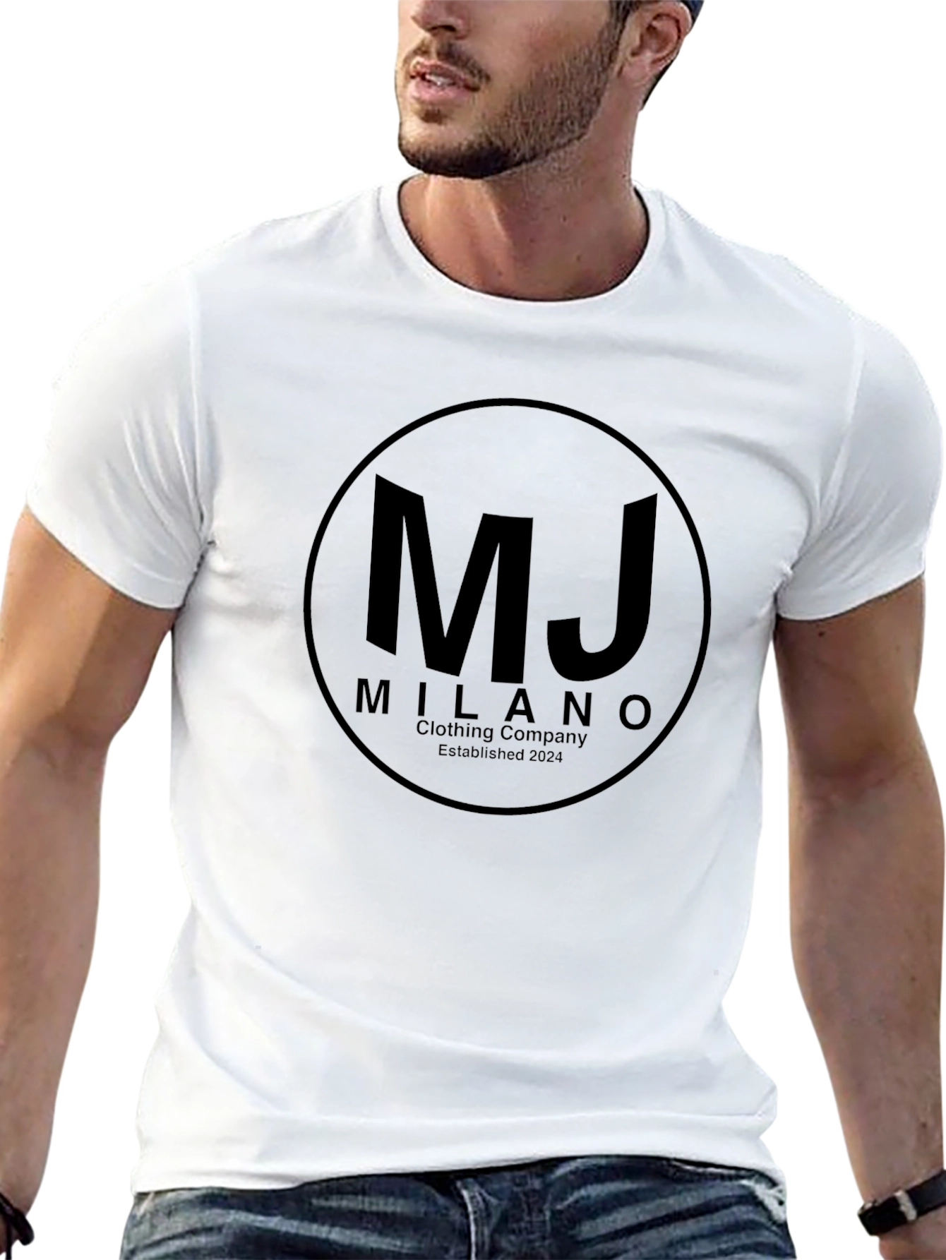MJ Milano Black T-Shirt - Modern Style