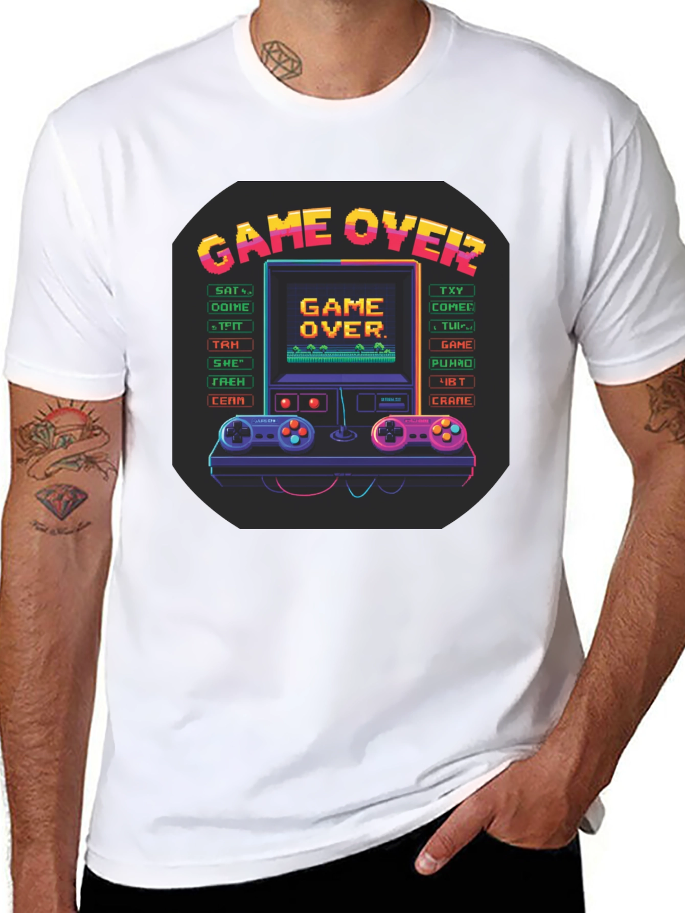 Retro Game Over Graphic T-Shirt - Gamer Tee