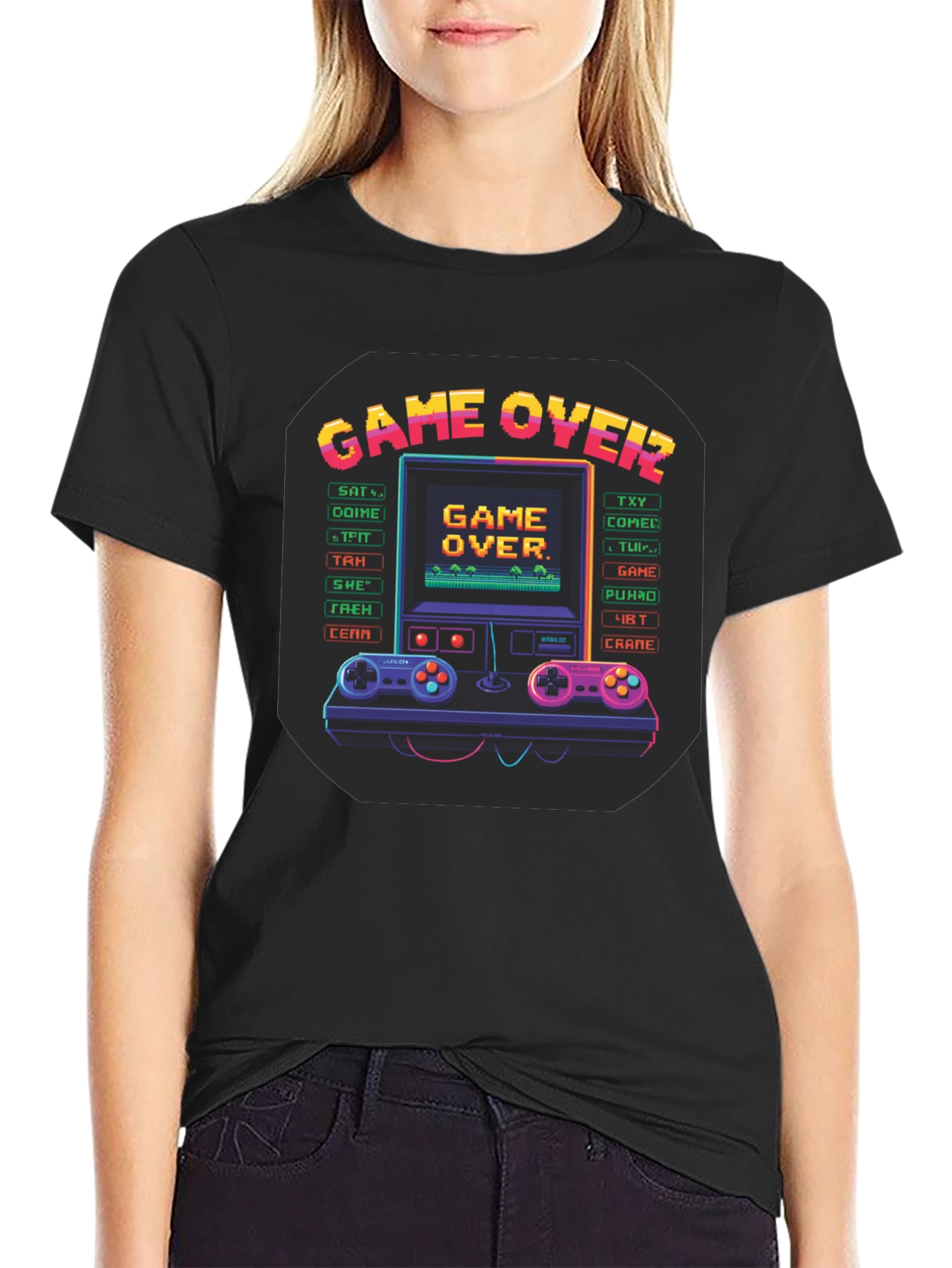 Retro Game Over Graphic T-Shirt - Gamer Tee