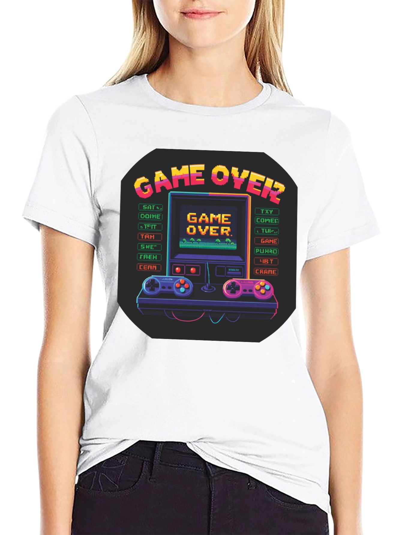 Retro Game Over Graphic T-Shirt - Gamer Tee