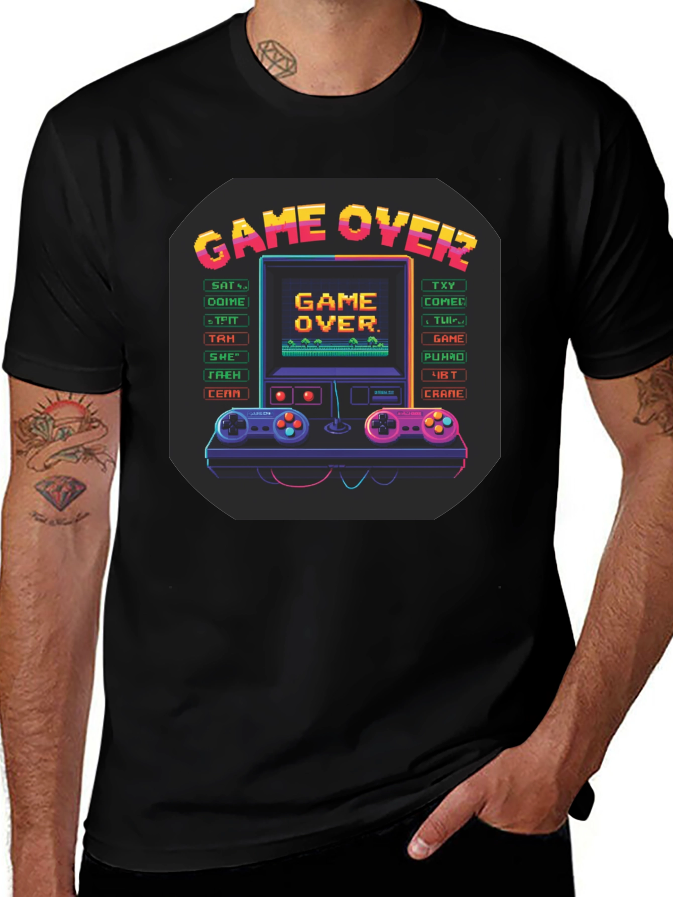 Retro Game Over Graphic T-Shirt - Gamer Tee