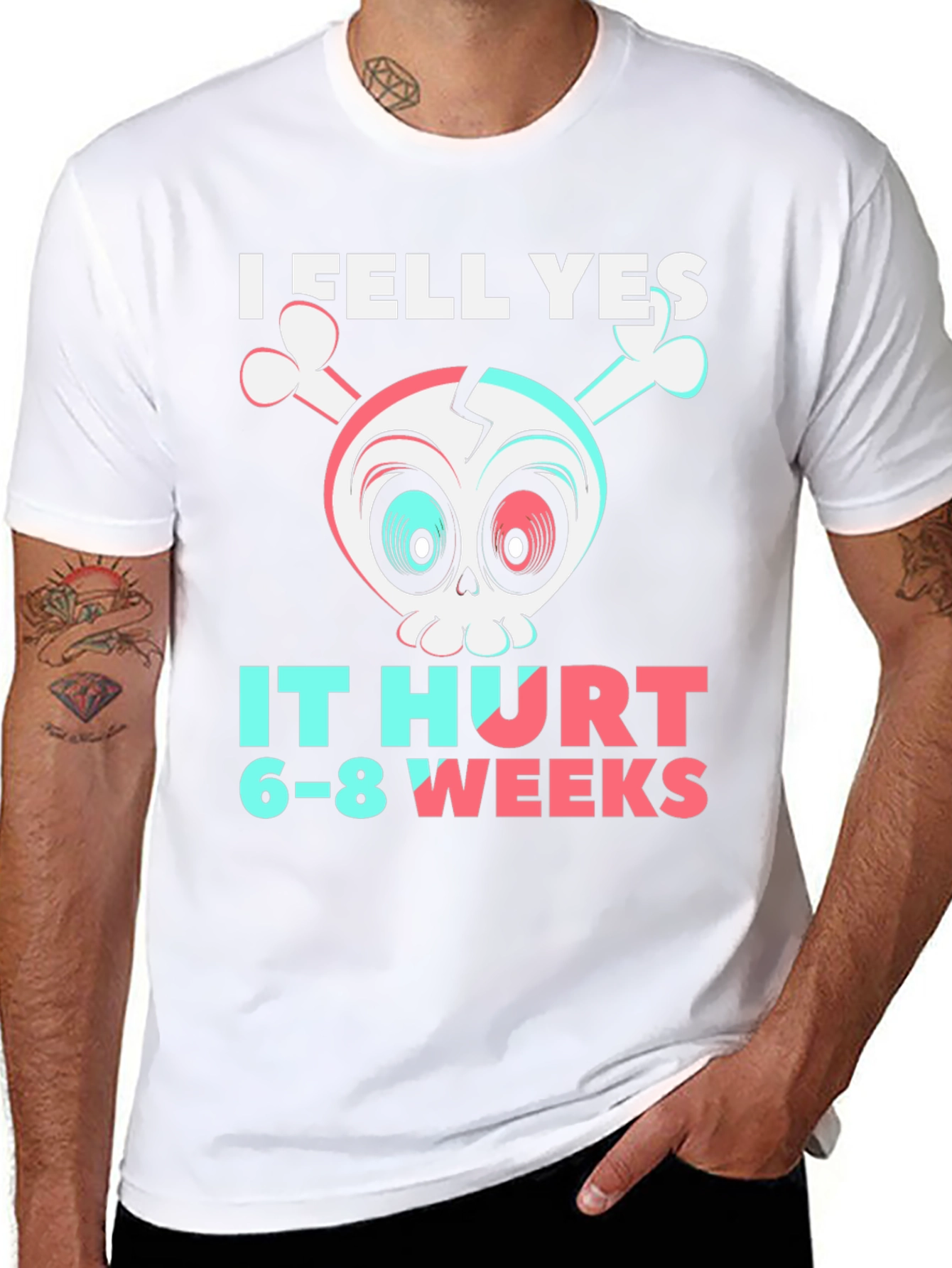I Fell Yes Broken Bones Humor T-Shirt
