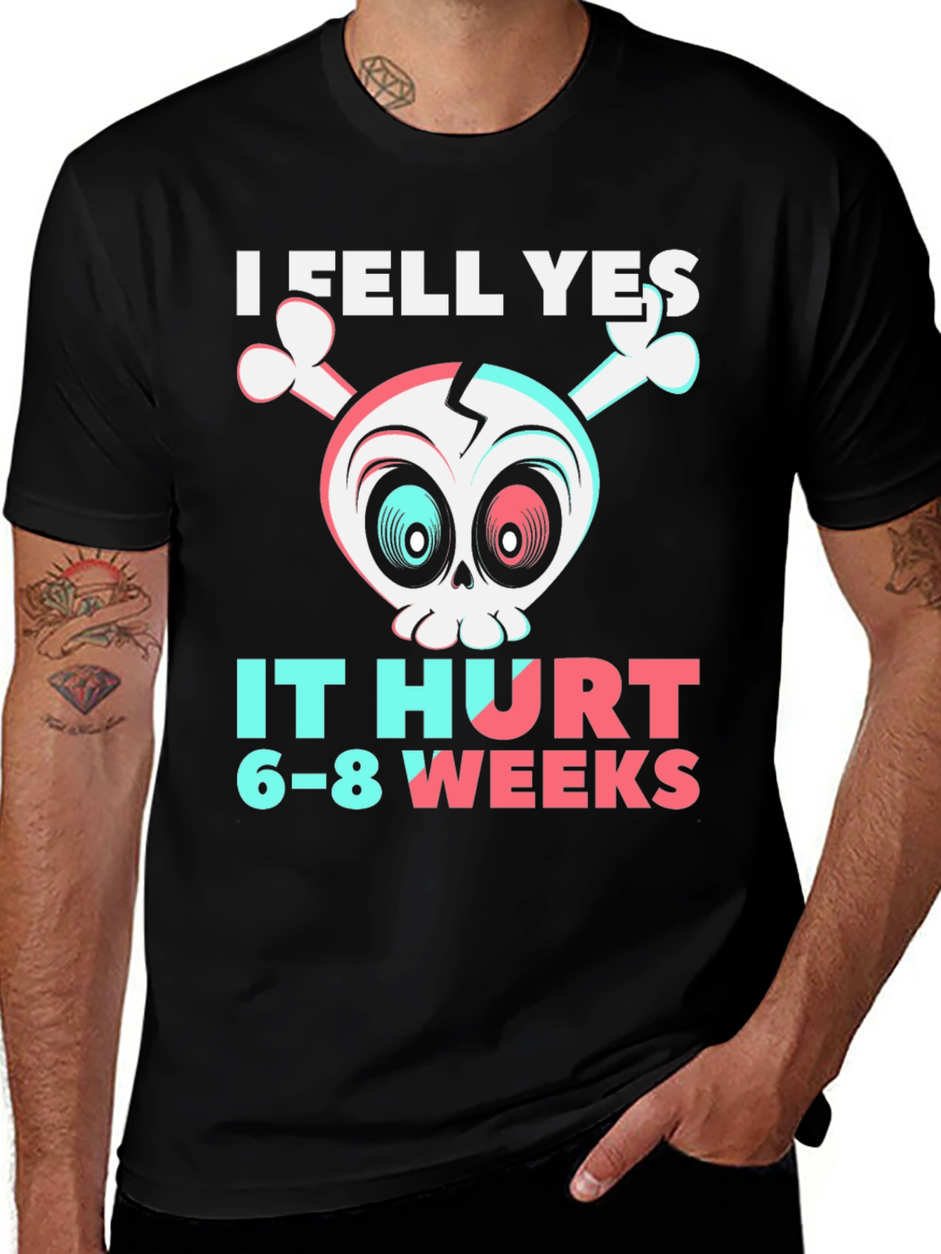 I Fell Yes Broken Bones Humor T-Shirt