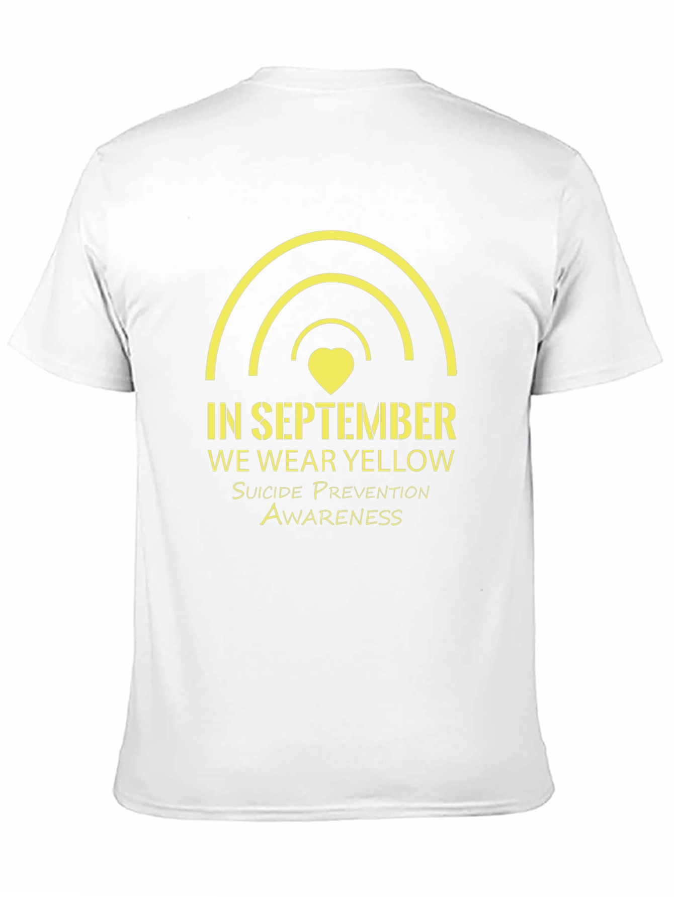 September Suicide Prevention Awareness Yellow Rainbow T-Shirt