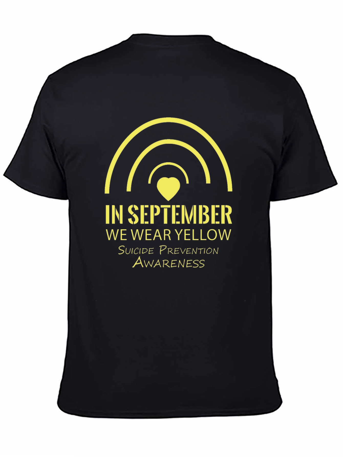 September Suicide Prevention Awareness Yellow Rainbow T-Shirt