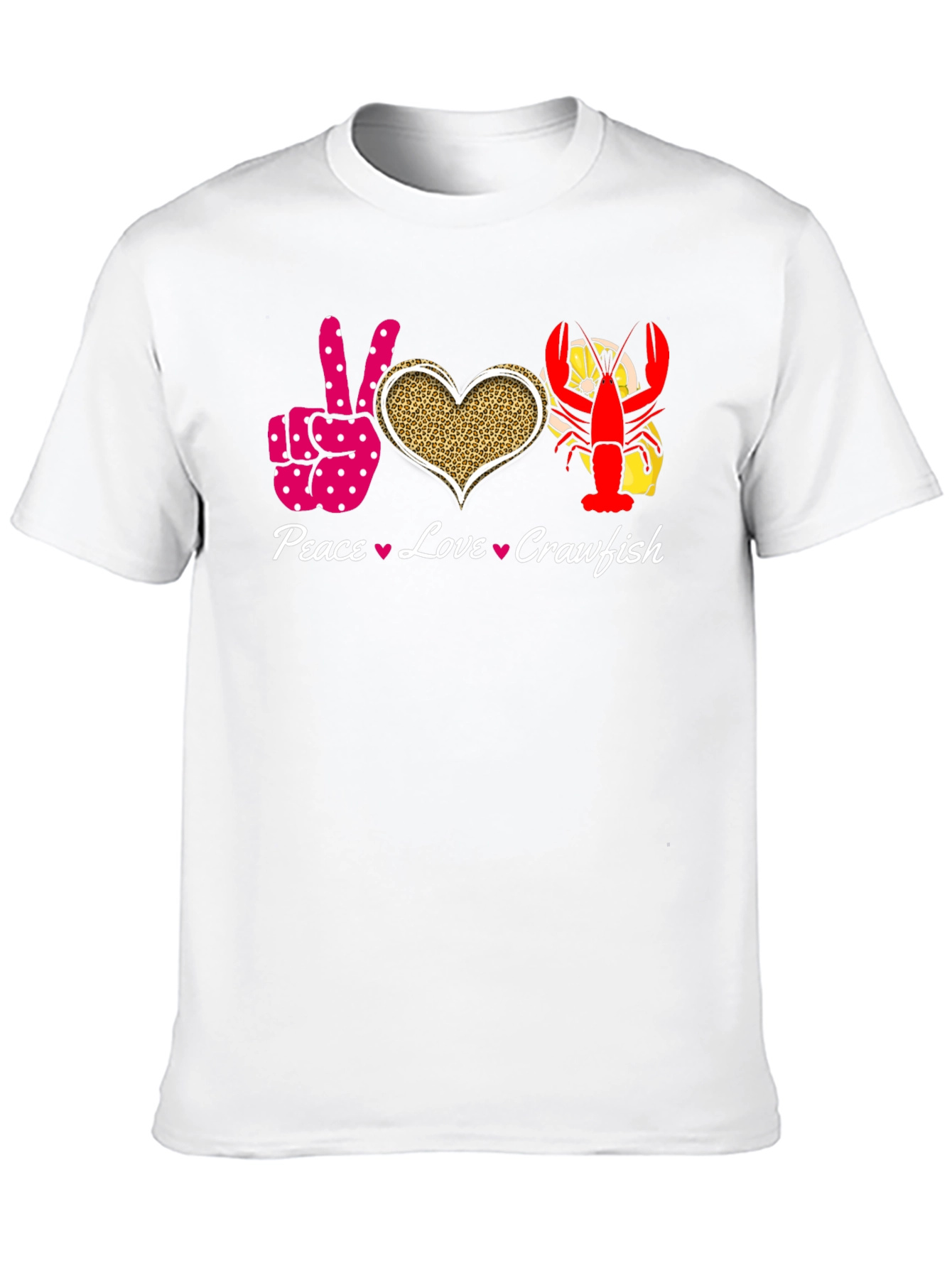 Peace Love Crawfish Graphic Tee