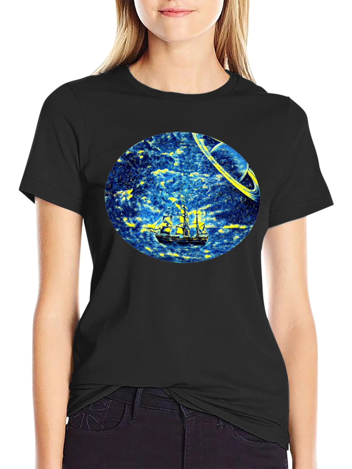 Space Sailing T-Shirt - Unique Graphic Tee
