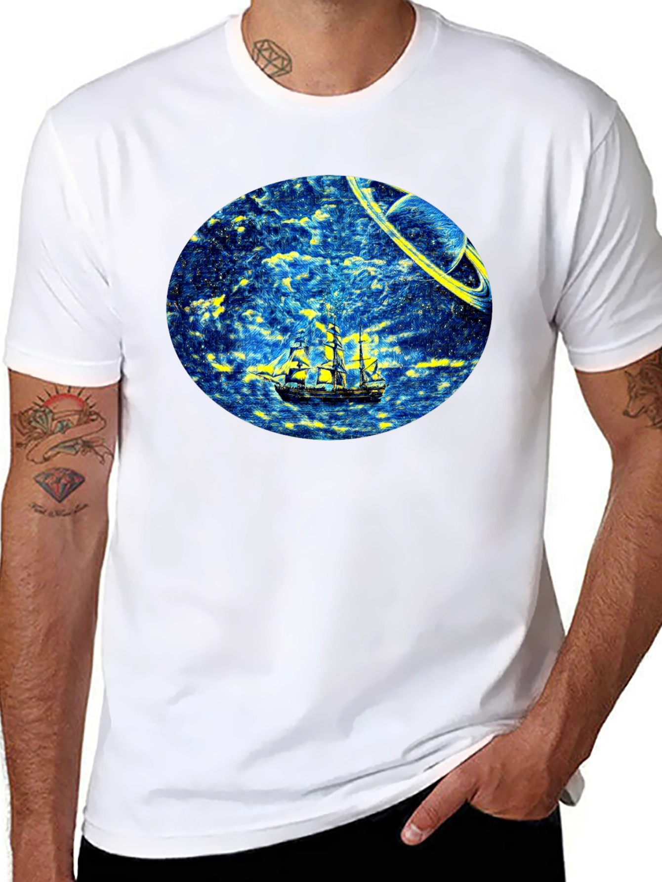 Space Sailing T-Shirt - Unique Graphic Tee