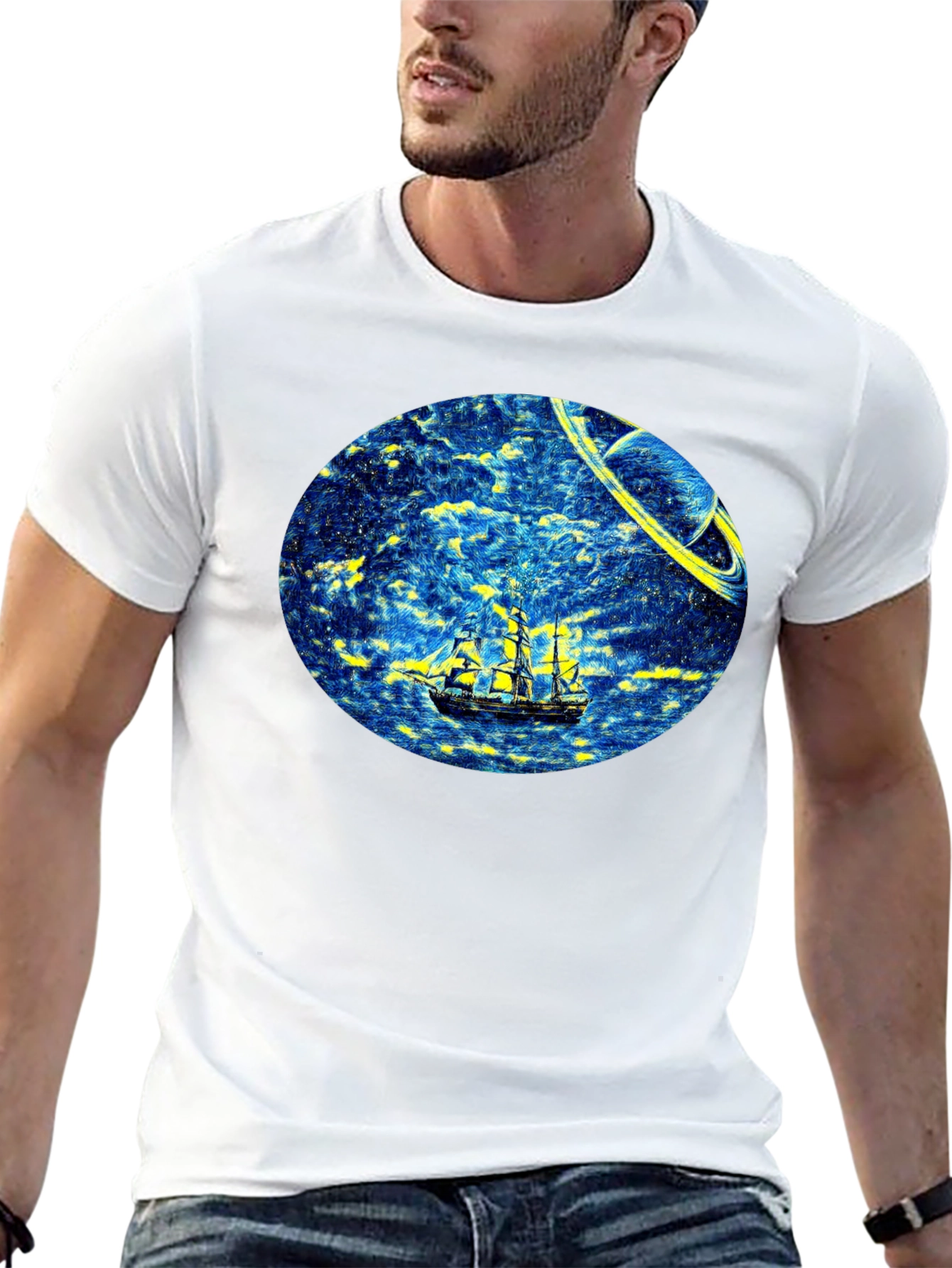 Space Sailing T-Shirt - Unique Graphic Tee