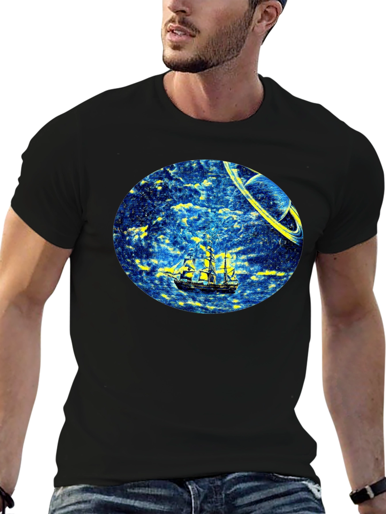 Space Sailing T-Shirt - Unique Graphic Tee