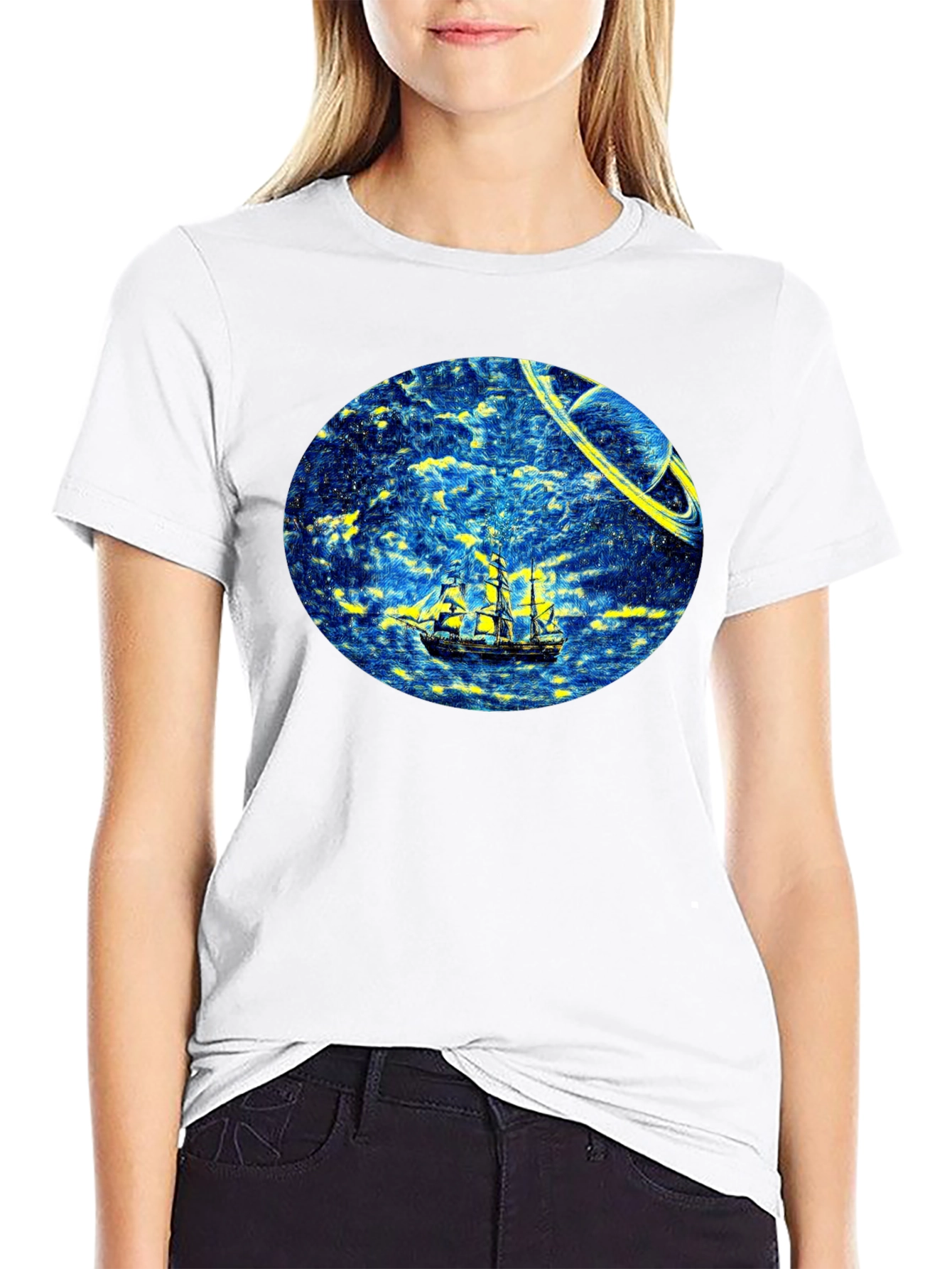 Space Sailing T-Shirt - Unique Graphic Tee