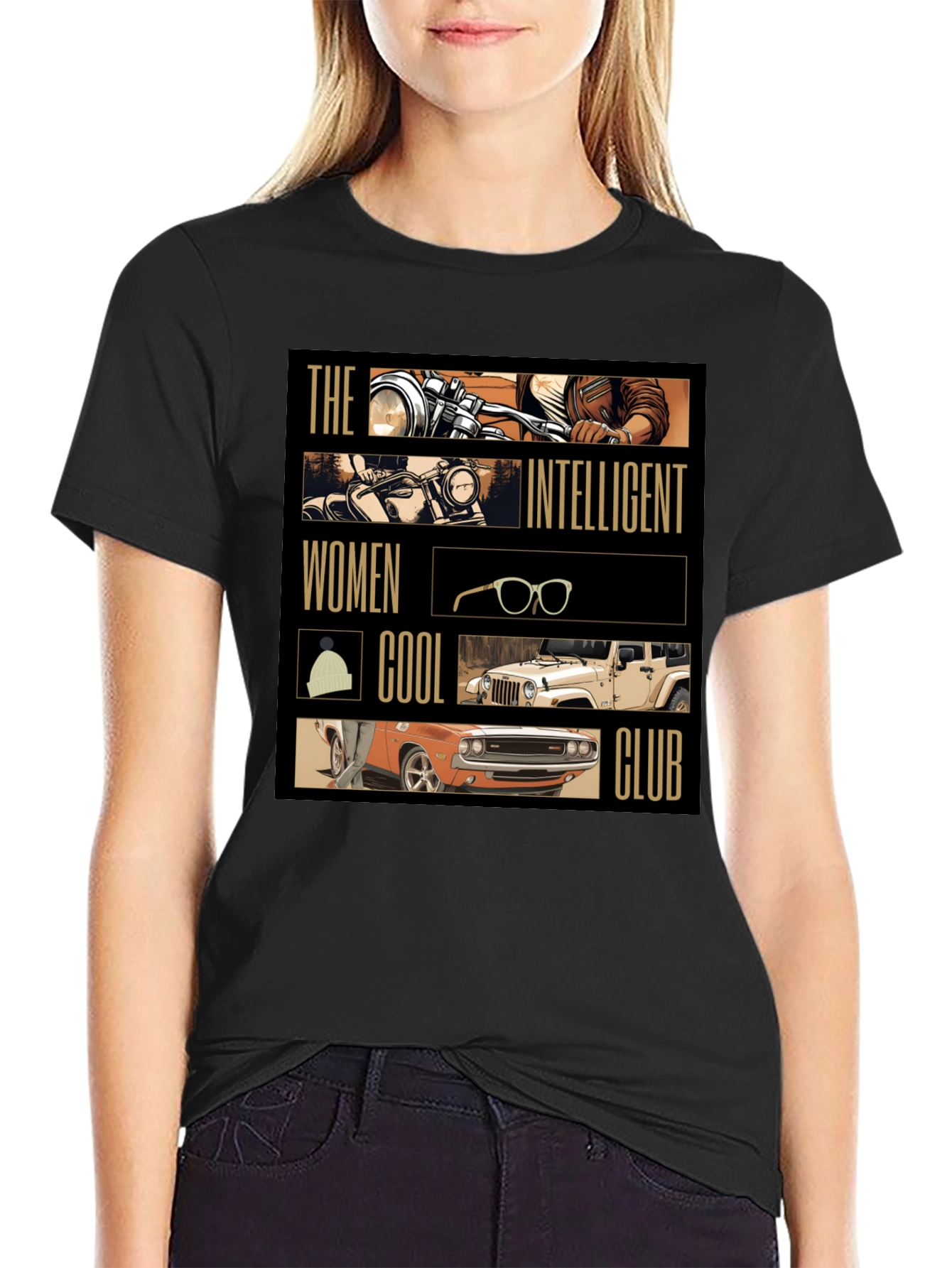 Intelligent Women Cool Club Black T-Shirt