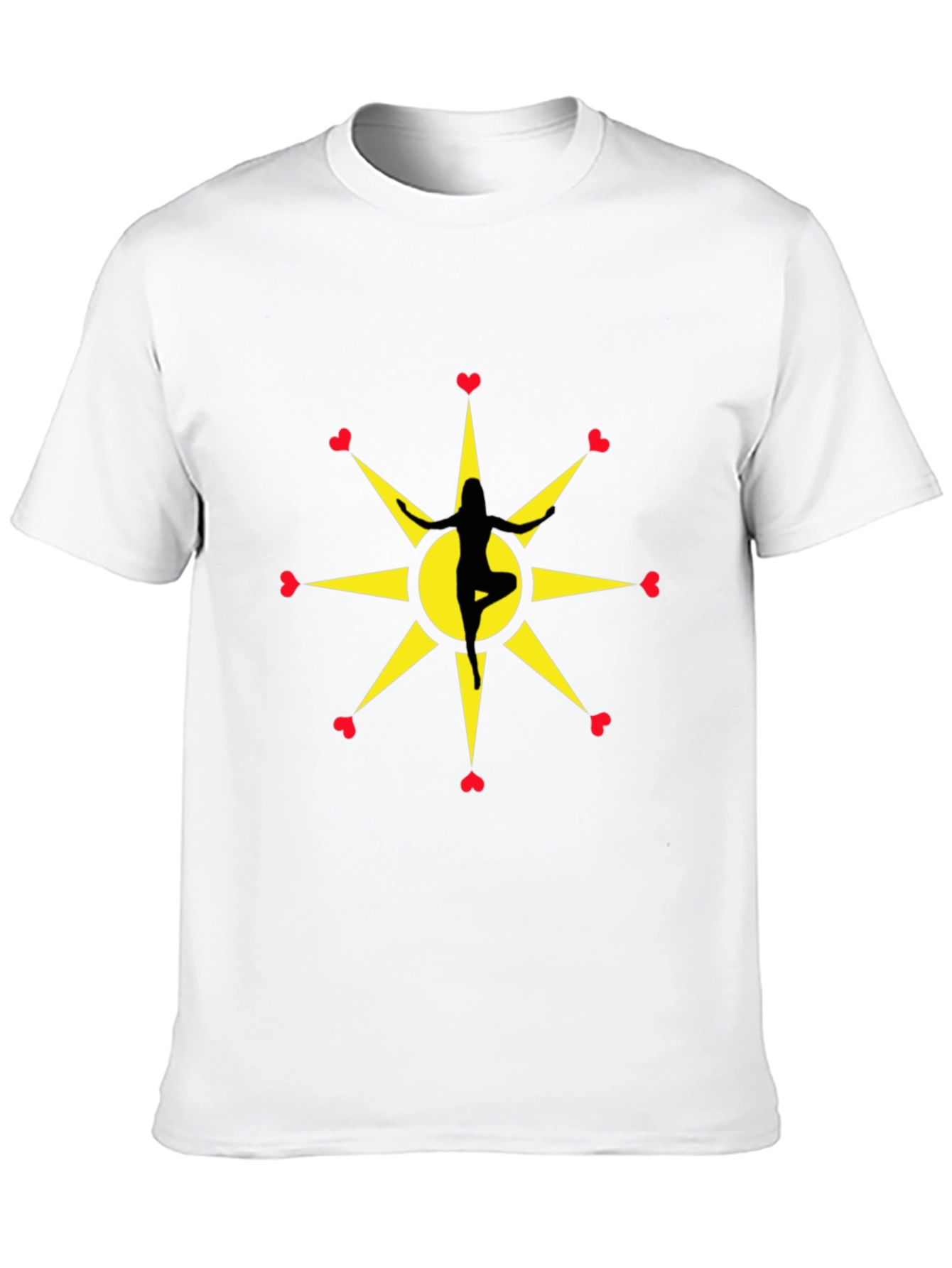 Yoga Love Starburst Black T-Shirt