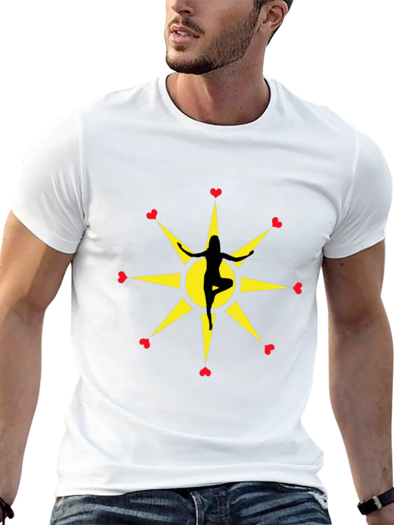 Yoga Love Starburst Black T-Shirt