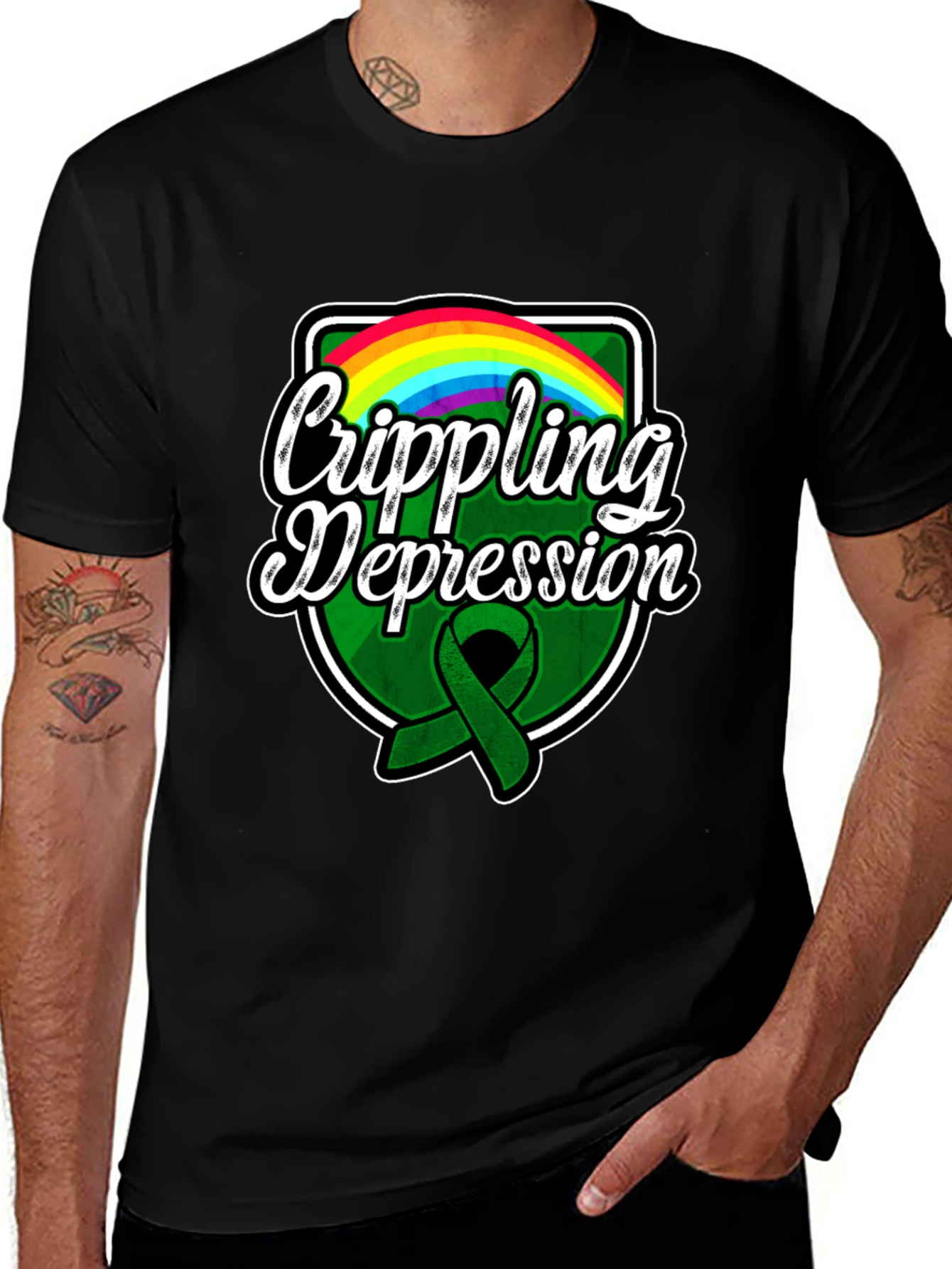 Crippling Depression Awareness Graphic T-Shirt