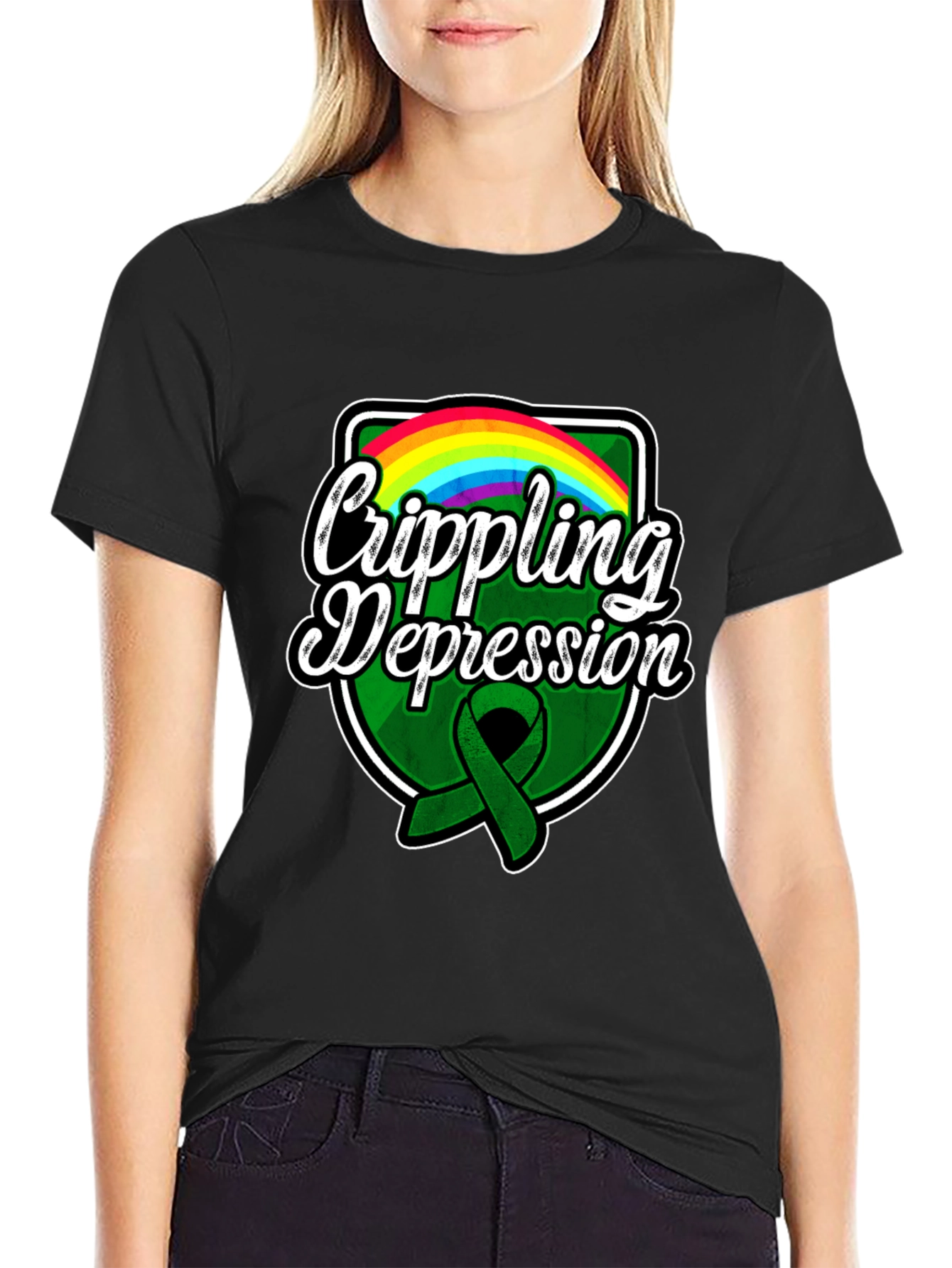 Crippling Depression Awareness Graphic T-Shirt